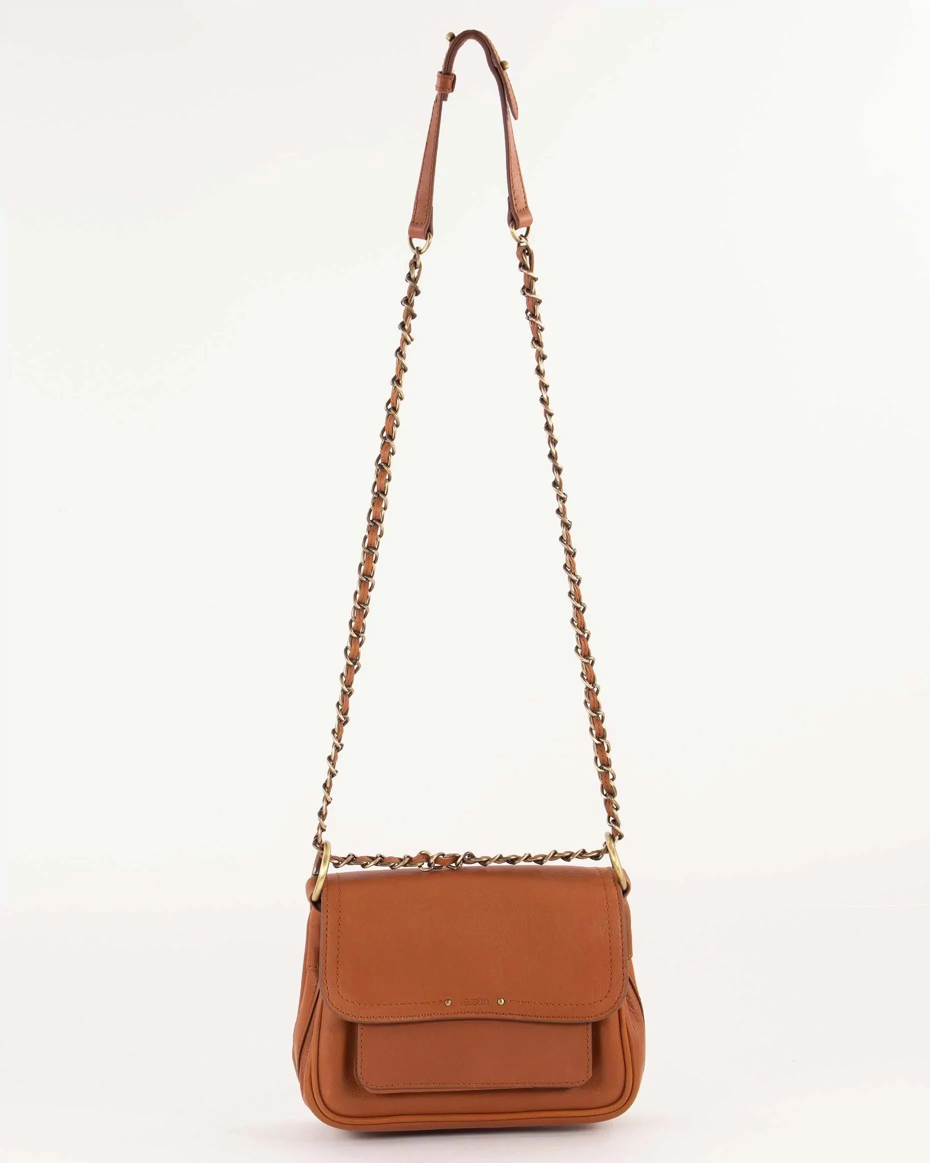 Sessun | Niu Mimita Crossbody Bag in Orange Cow Leather Fox-Leather - Image 6
