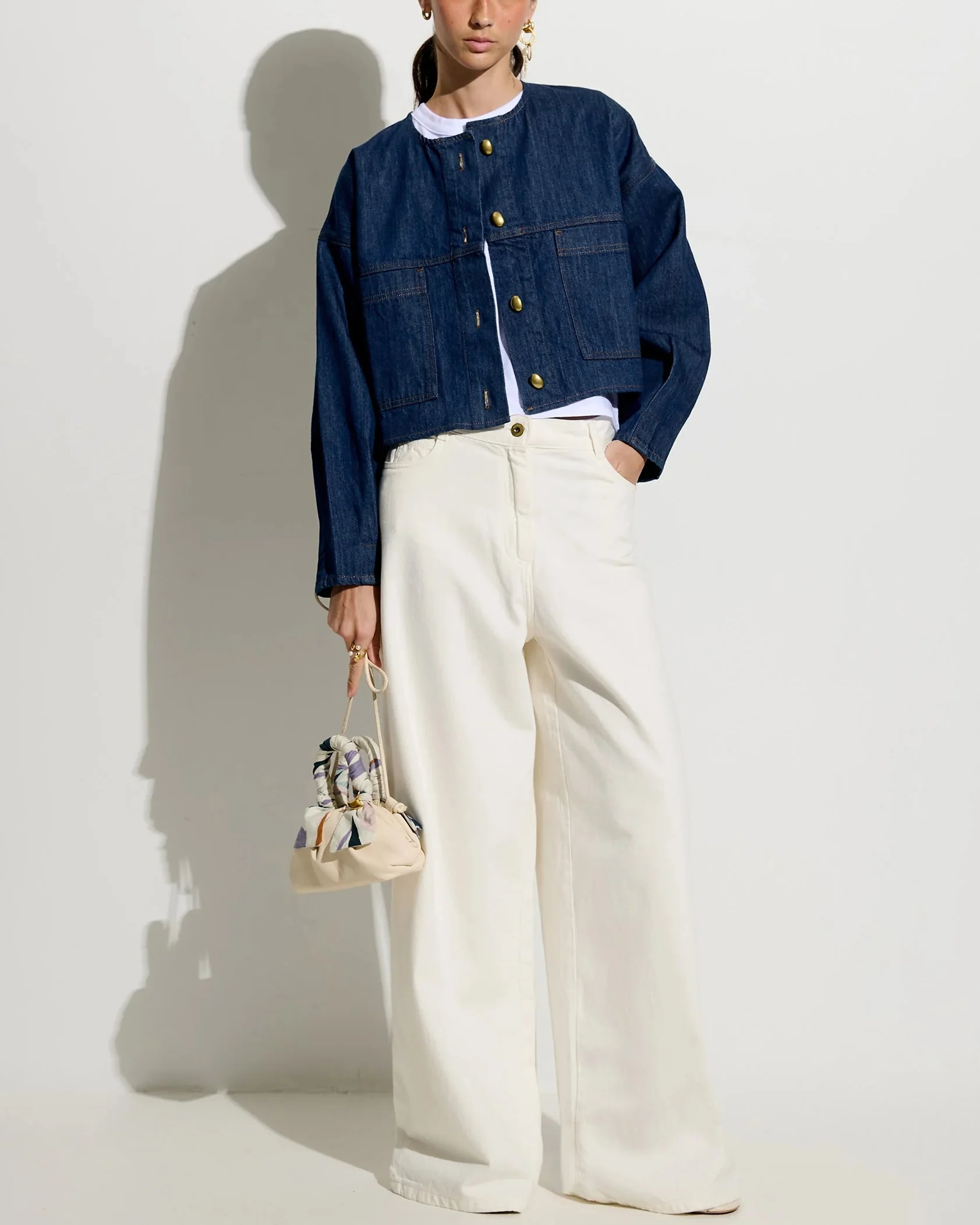 Sessun | Cropped Denim Jacket Almodiva - Indigo Wash Seventy-Blue - Image 2