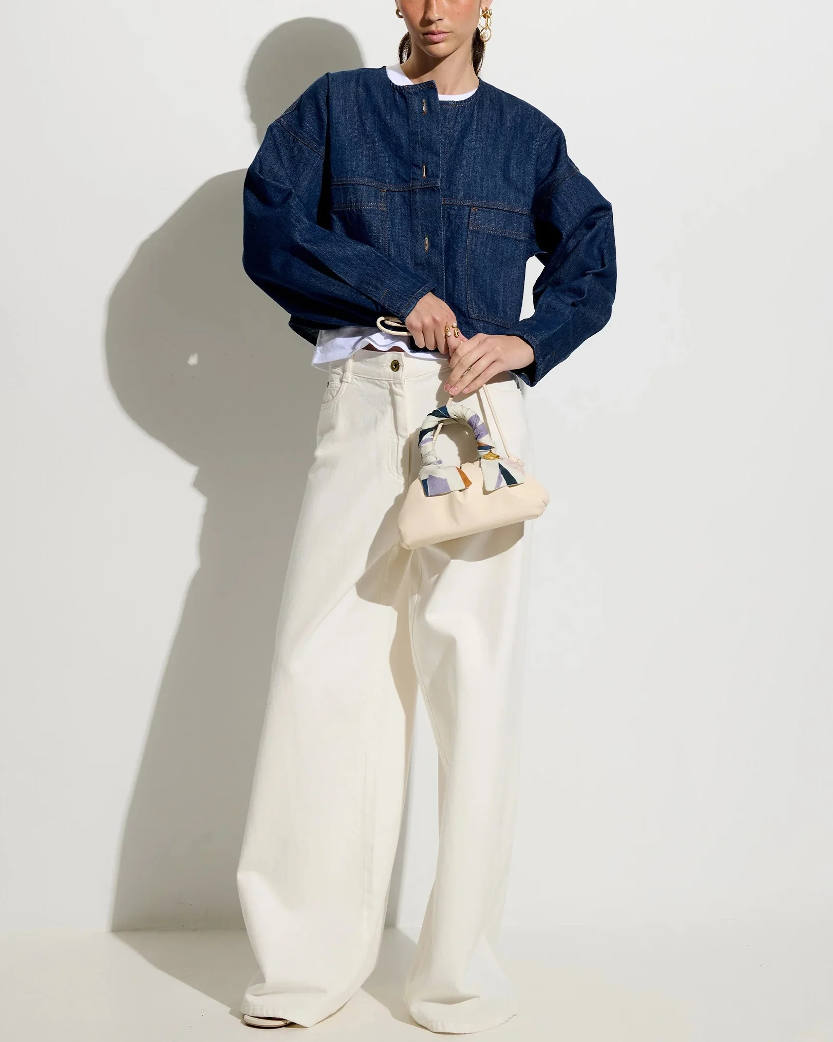 Sessun | Cropped Denim Jacket Almodiva - Indigo Wash Seventy-Blue - Image 5