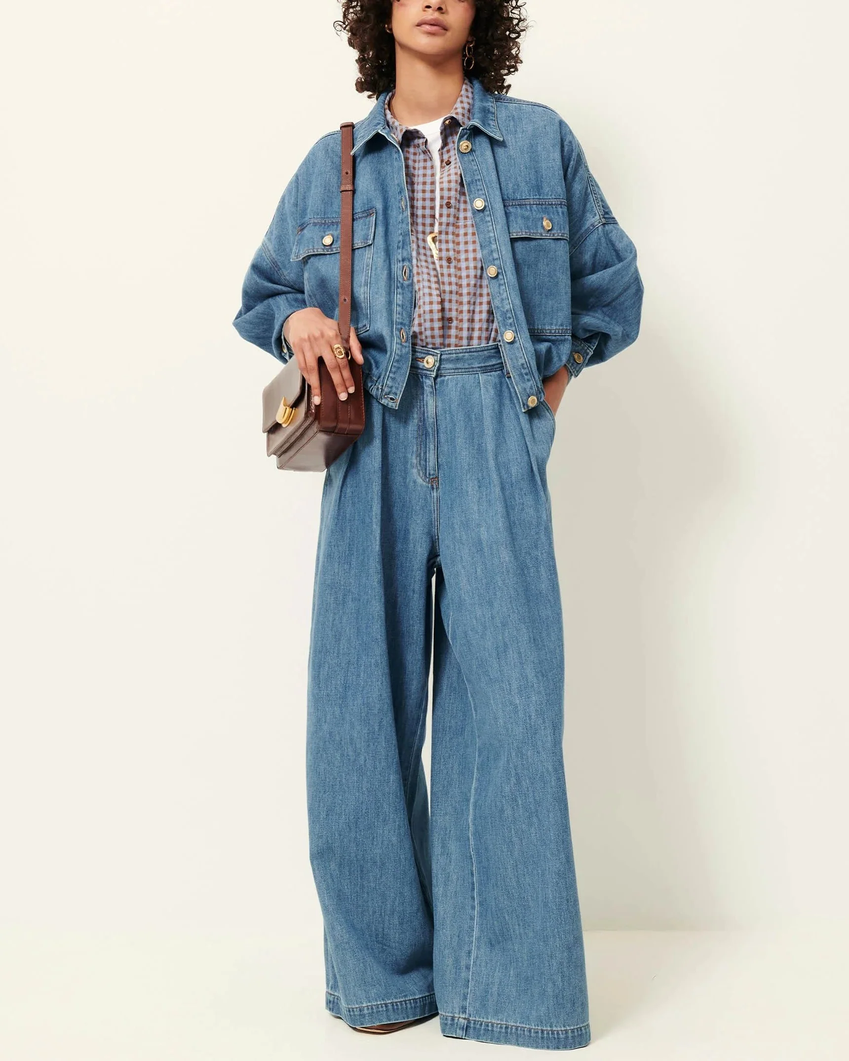 Sessun | Diegui Ultra-Baggy High-Rise Jean - Mid-Blue - Image 2