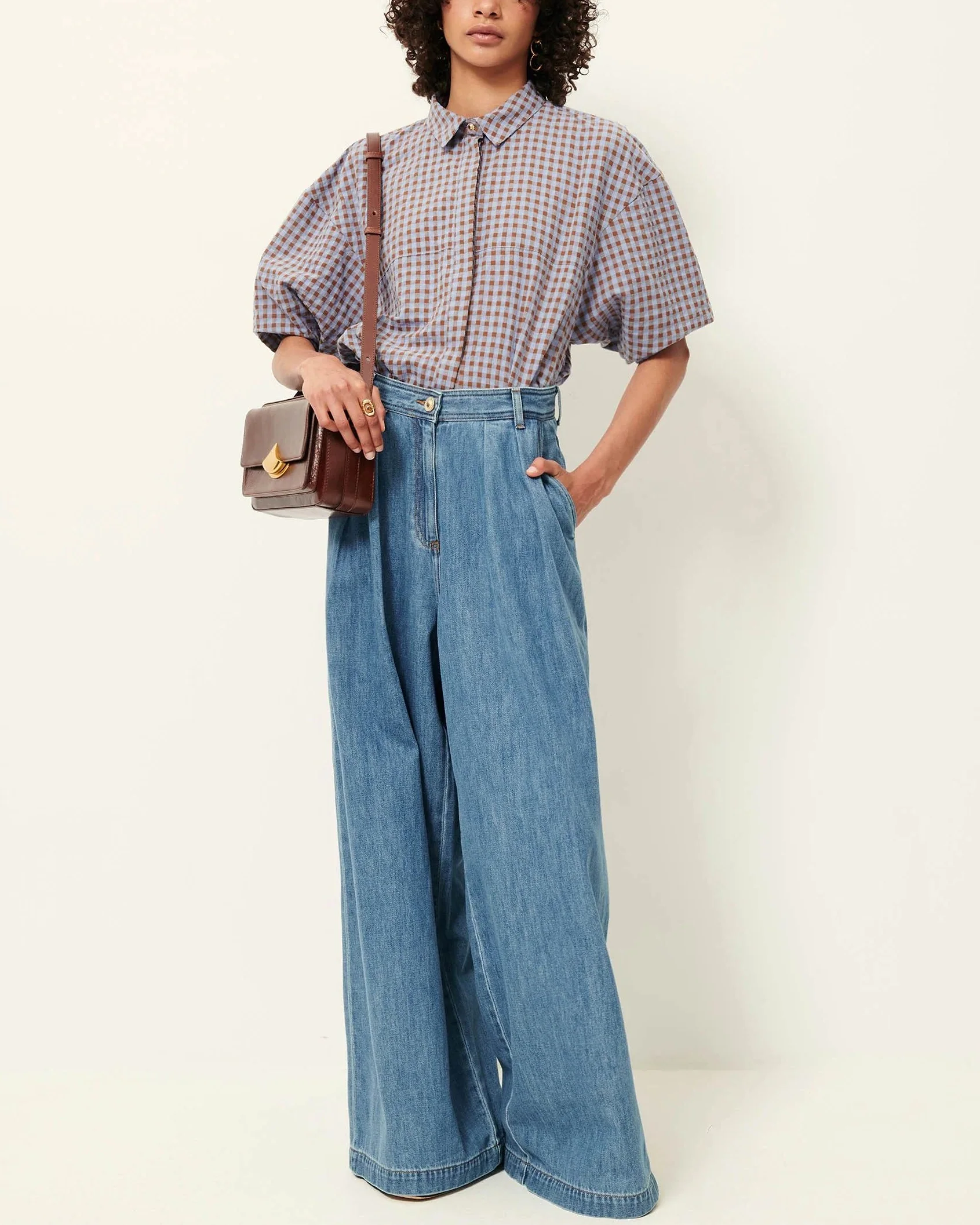 Sessun | Diegui Ultra-Baggy High-Rise Jean - Mid-Blue - Image 3