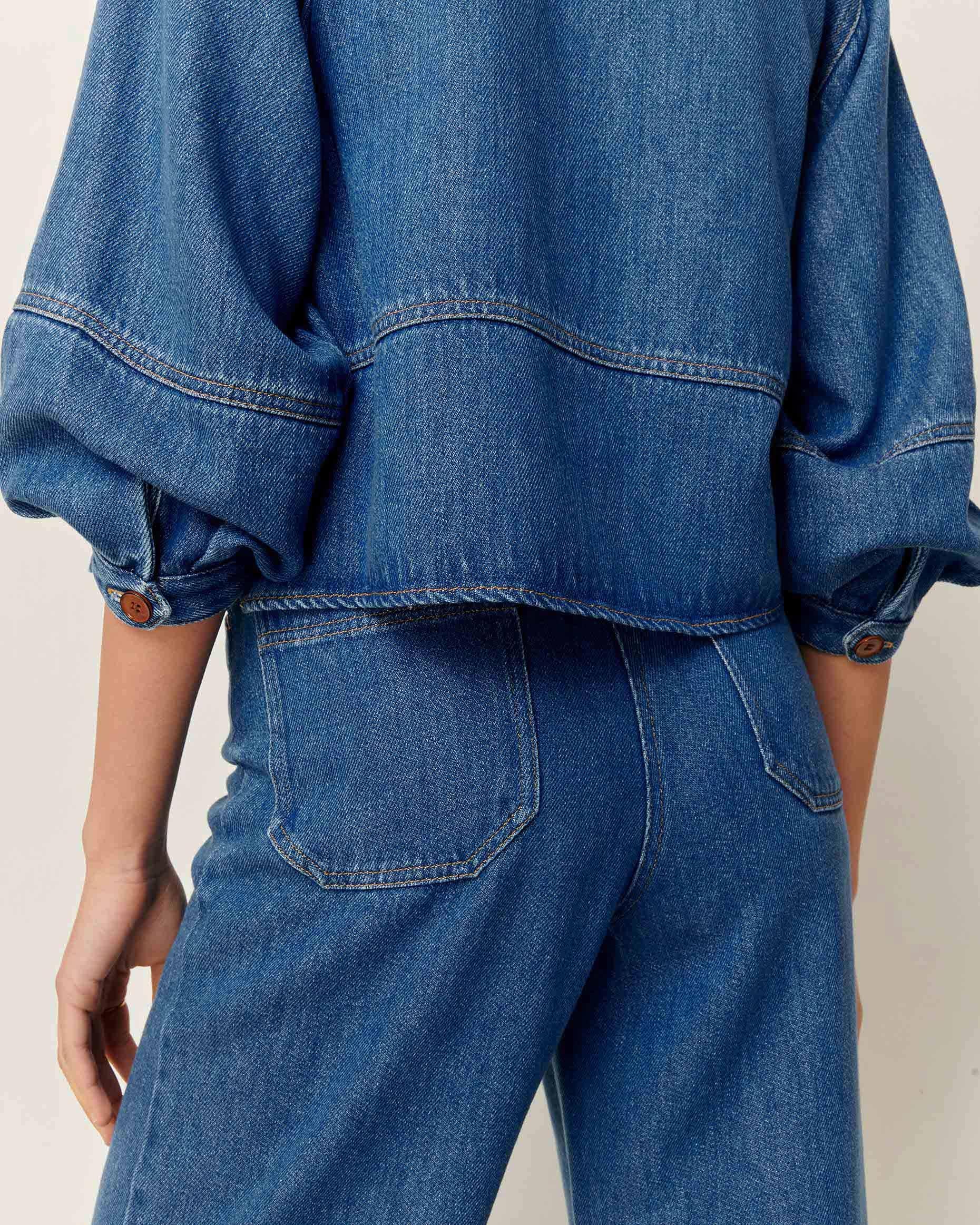 Sessun | Nica High-Rise Wide-Leg Jeans - Stonewashed Blue Denim-Blue - Image 3