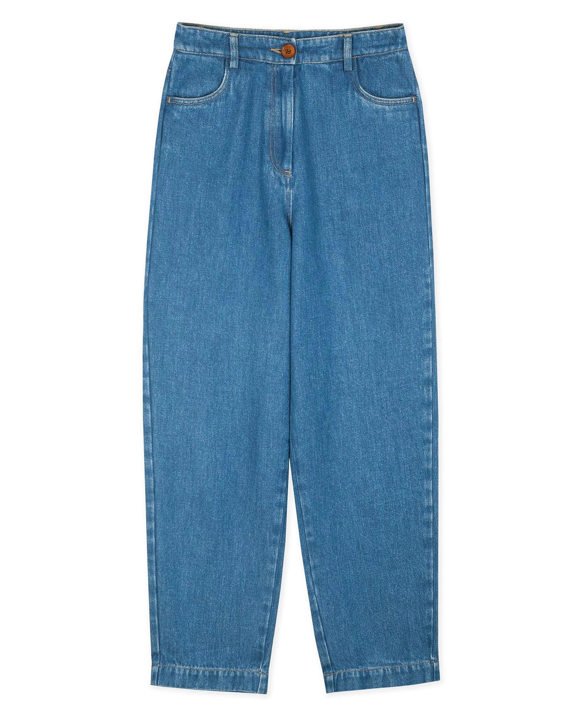 Sessun | Nica High-Rise Wide-Leg Jeans - Stonewashed Blue Denim-Blue - Image 4
