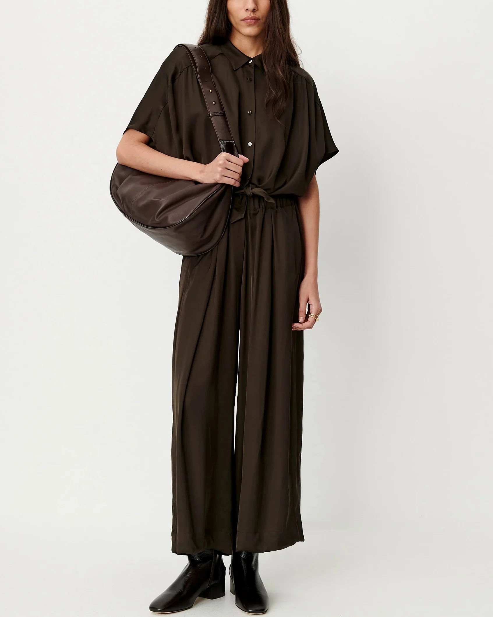 Sessun | Isla Night 7/8-Length Fluid Viscose Pant Obscura