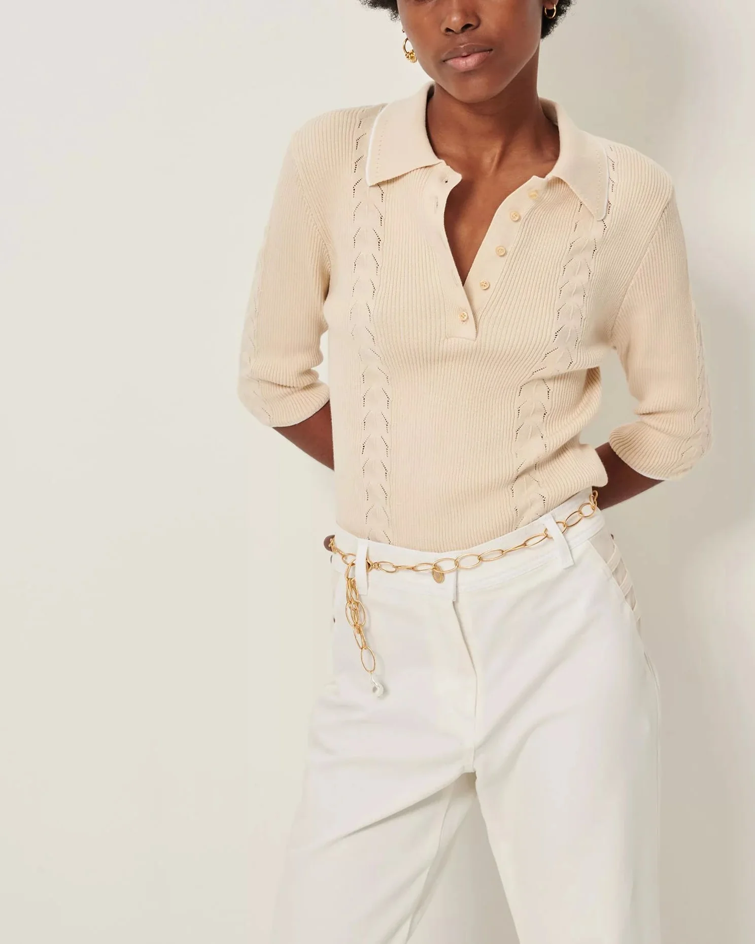 Sessun | Jodi Rib-Knit Sweatshirt - Organic Cotton Tapioca