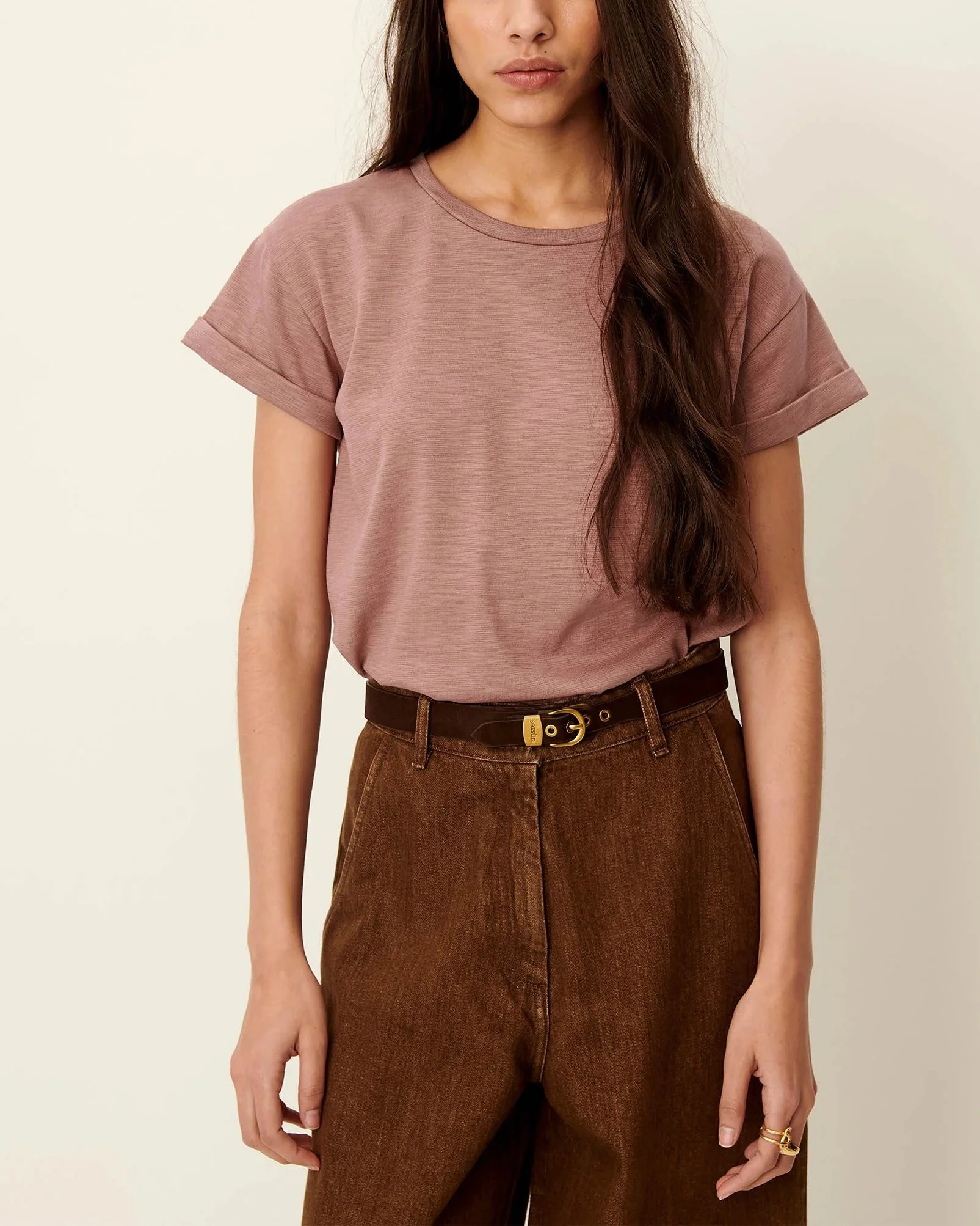 Sessun | Albano Slub-Jersey T-Shirt Marble-Rose