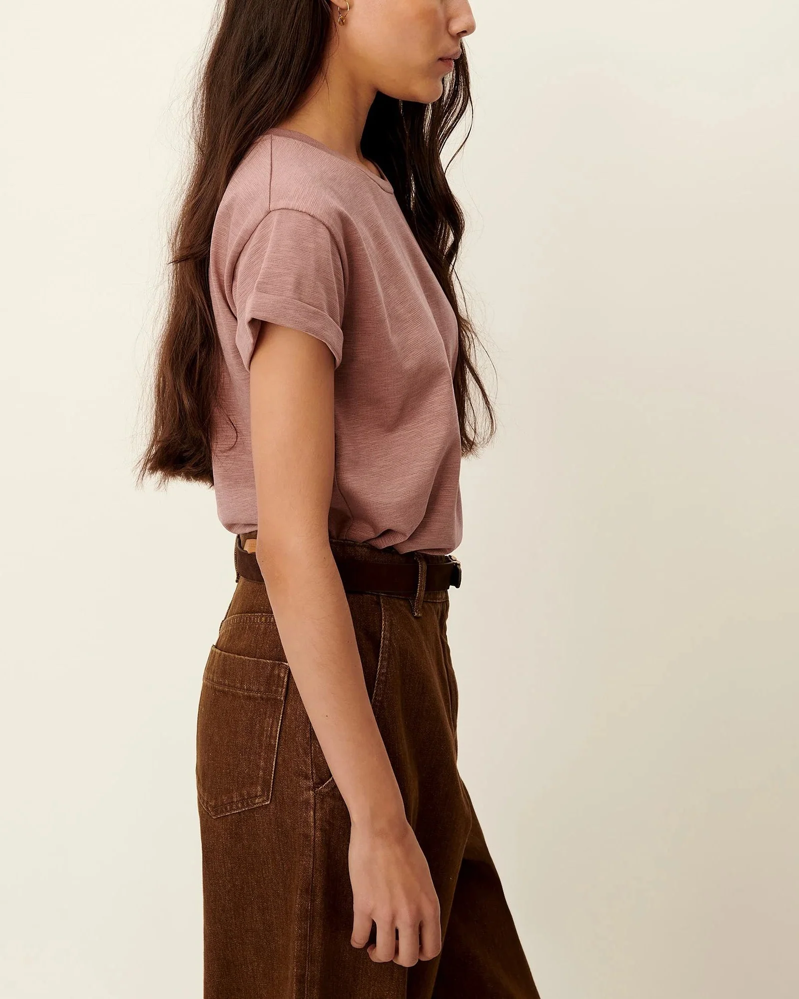 Sessun | Albano Slub-Jersey T-Shirt Marble-Rose - Image 4