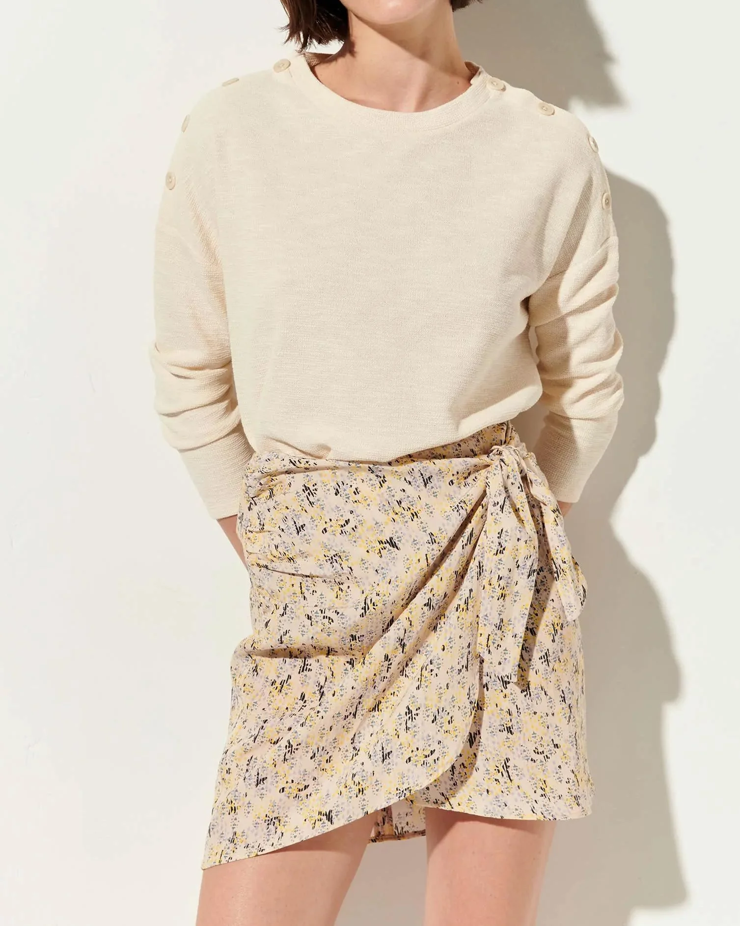 Sessun | Austin T-shirt - Irregular Slubbed Yarn Fleur-De-Sel