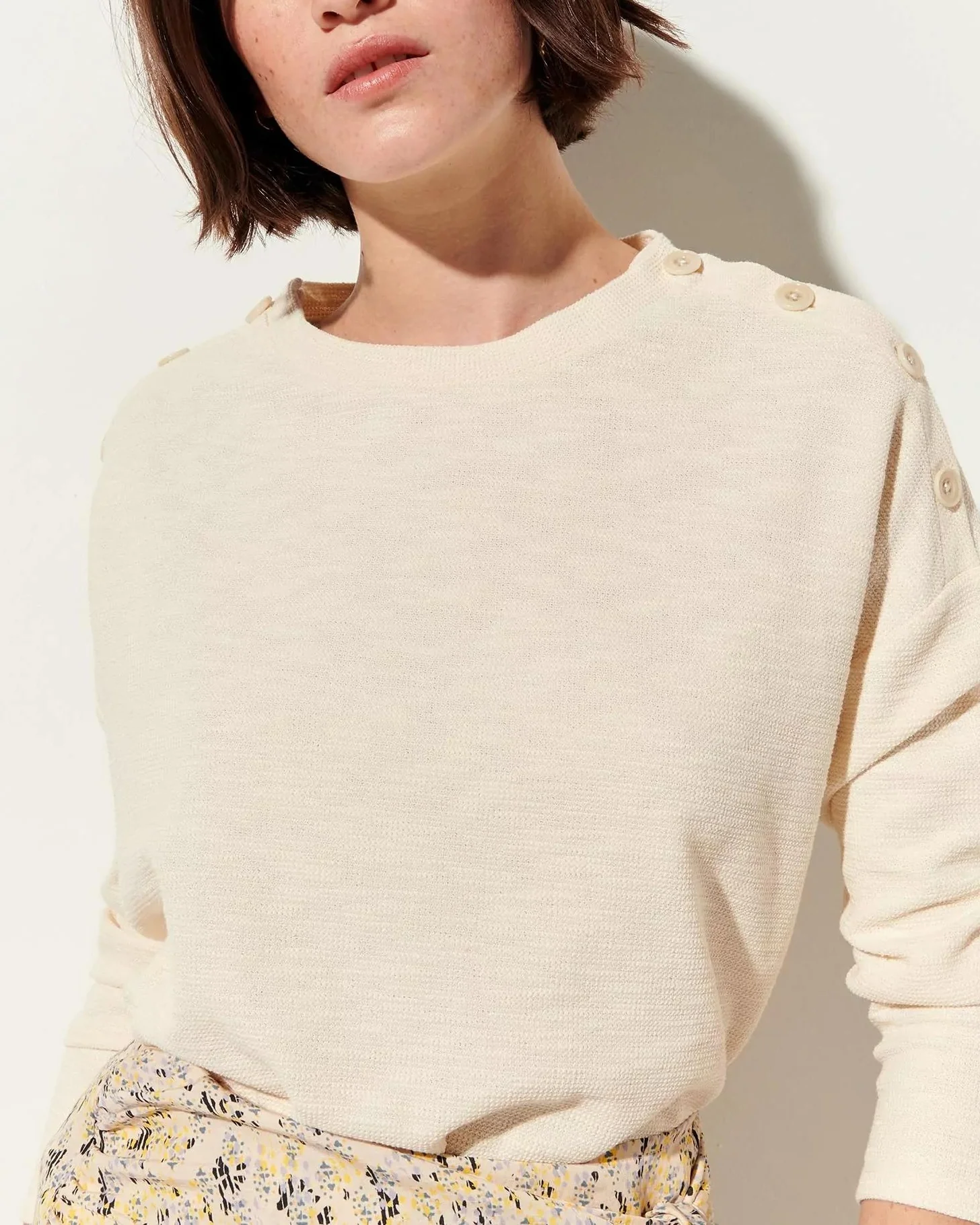 Sessun | Austin T-shirt - Irregular Slubbed Yarn Fleur-De-Sel - Image 2
