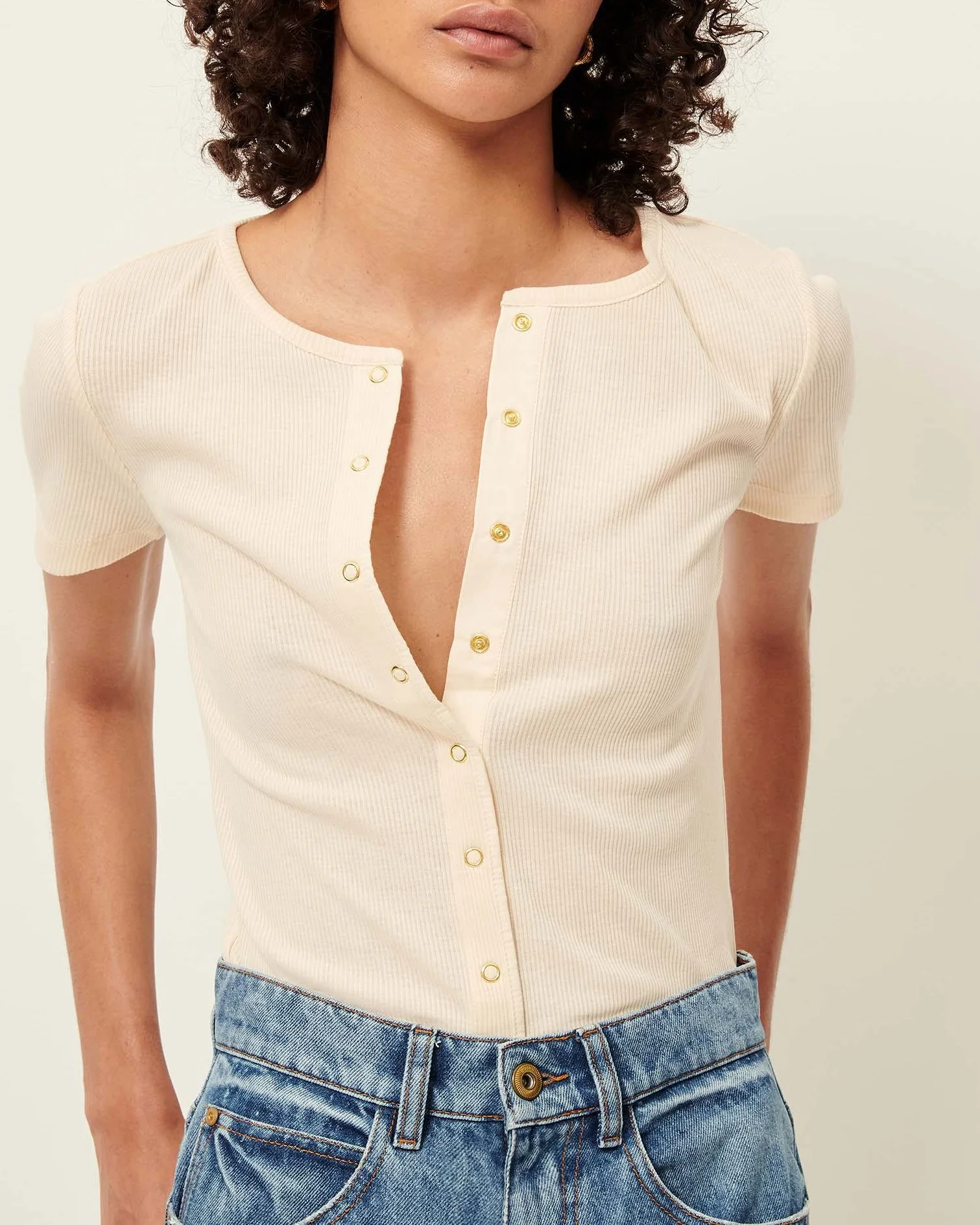 Unisex T-Shirt Cotton Poplin Fabric - Fleur-De-Sel - Image 2