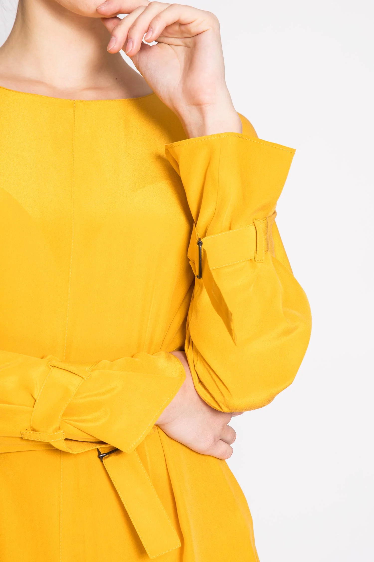 Toupy | Nathan Silk Long-Sleeved Float Dress - Drop Sleeve - Image 6