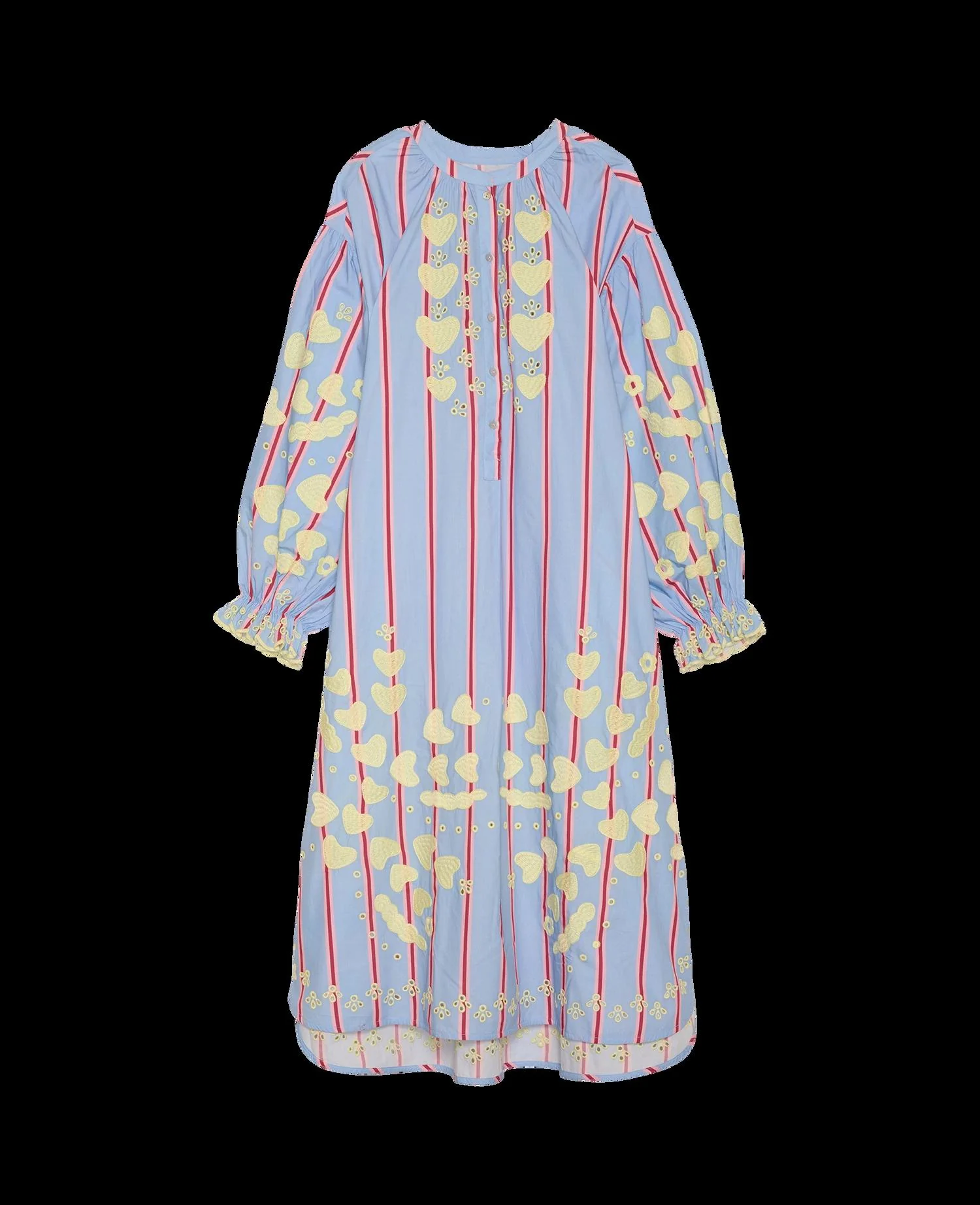 Sissel Edelbo Women's Elisabeth Dress 100% Organic Cotton Poplin - Bluebell-Stripes - Image 4