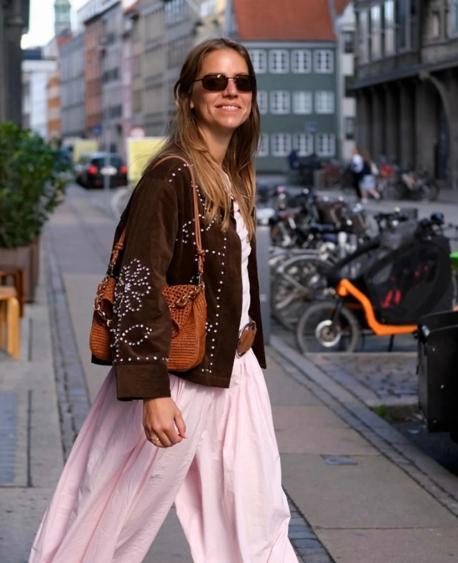 Sissel Edelbo | Emme Jacket in Baby Corduroy with Rhinestone Embellishment Brown - Image 3
