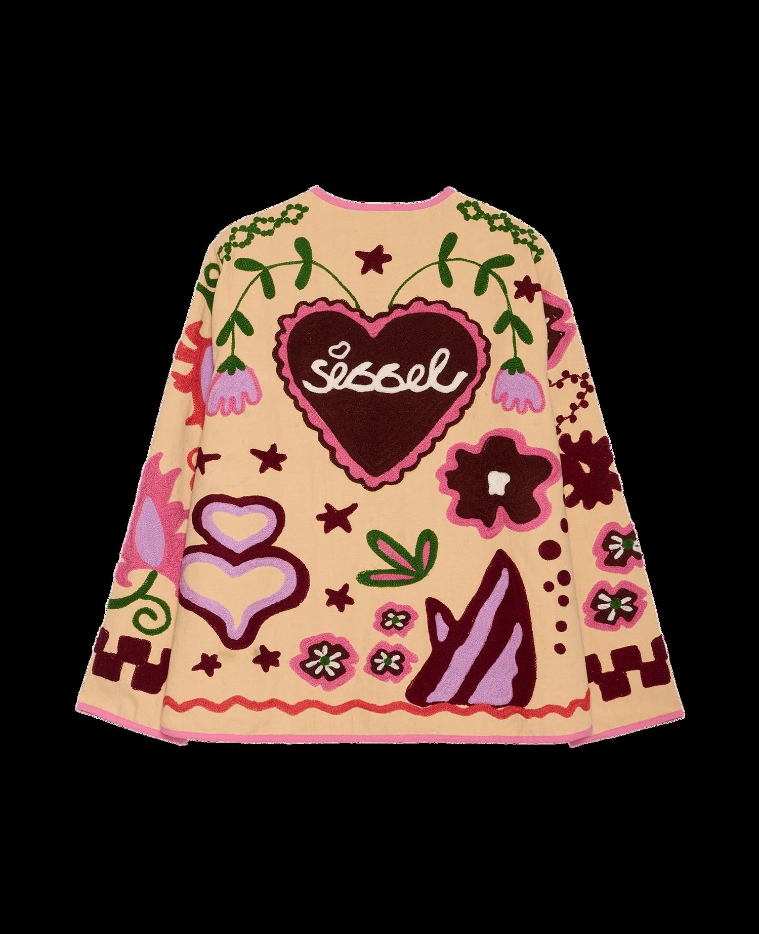 Sissel Edelbo | Maggie Suzani Embroidered Cotton Jacket Peach - Image 6