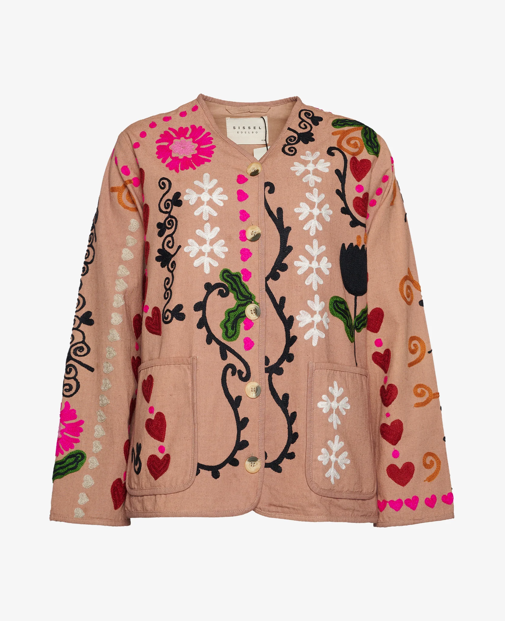 Sissel Edelbo | Maggie Suzani Embroidered Canvas Jacket Sand-Wave - Image 2