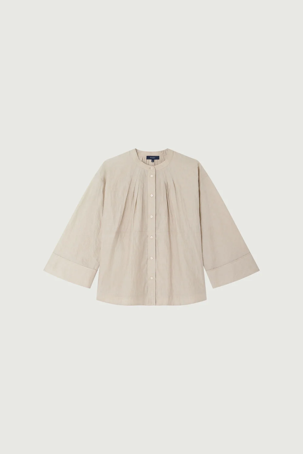 Women's Button-Down Blouse 100 Percent Cotton Poplin - Mastic - Image 5