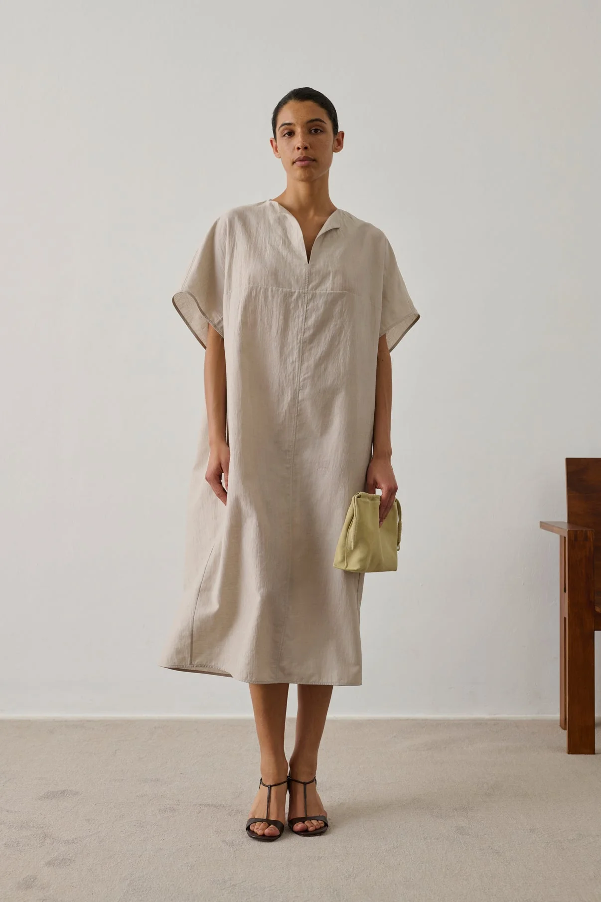 Soeur | Ilsa Dress - Rounded Cut with Open Collar Mastic - Image 3