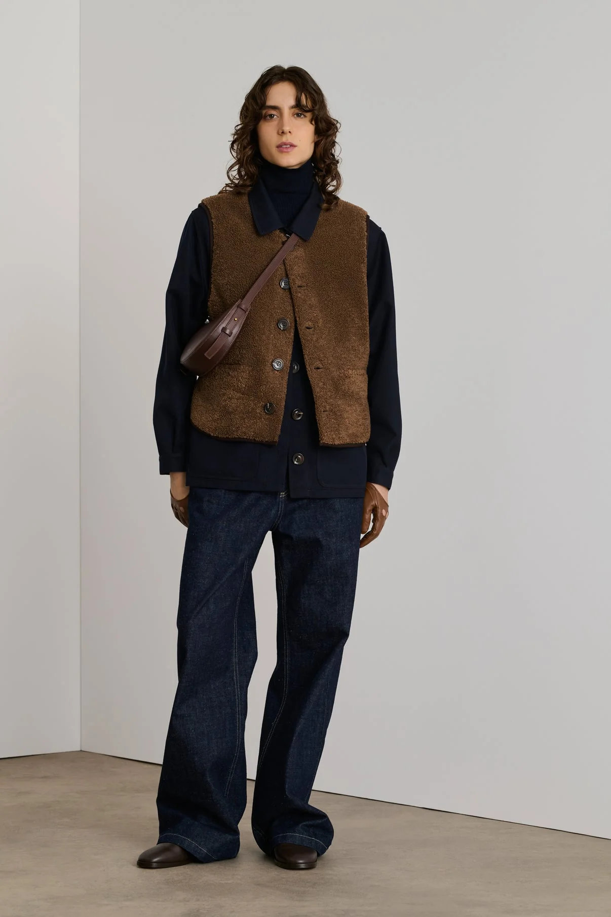 Soeur | Straight-Cut Waistcoat in Maroon Brown