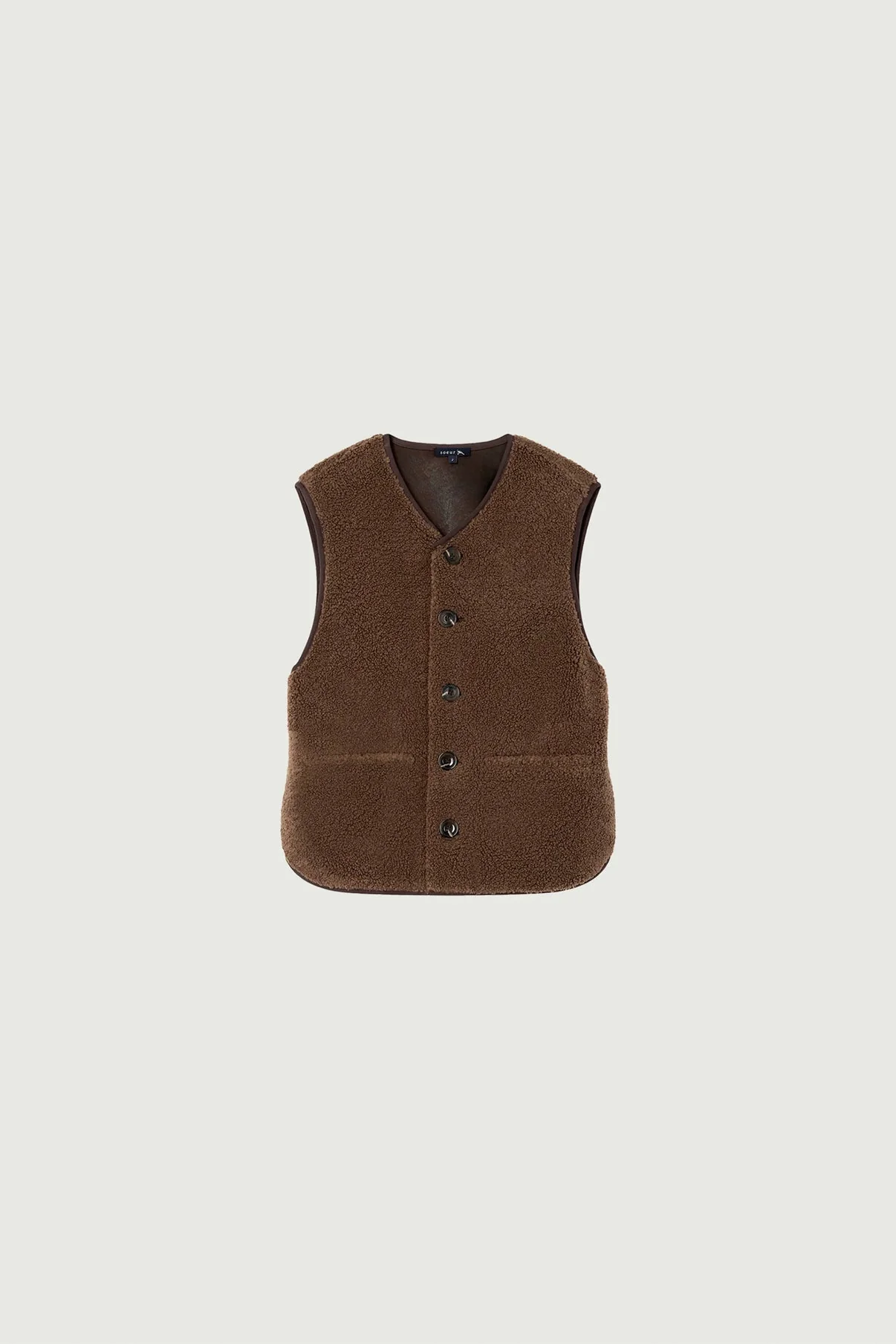 Soeur | Straight-Cut Waistcoat in Maroon Brown - Image 3