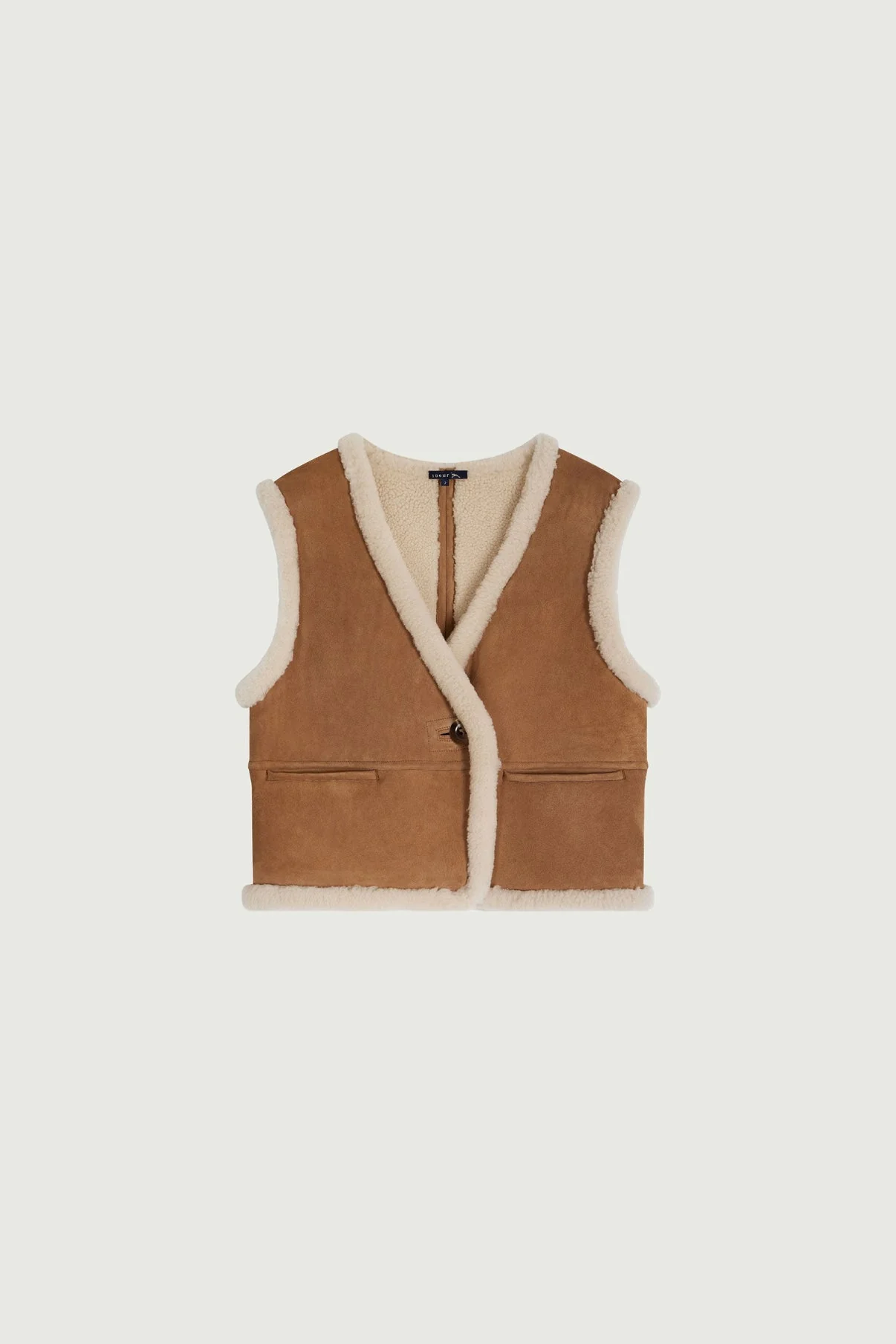 Soeur | Gilet Pyrenees - Asymmetric Shearling Vest Miel - Image 5