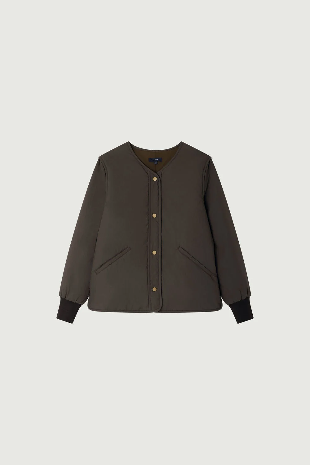 Soeur | Goji Jacket in Brushed Cotton Poplin - Grey Gris-Fonce - Image 4