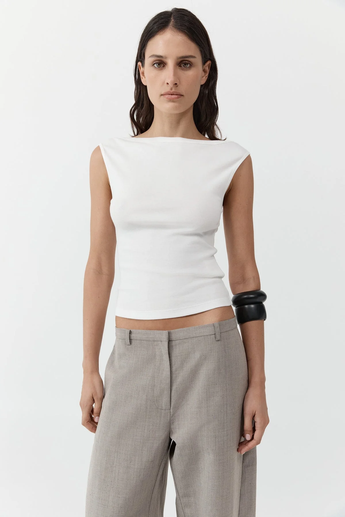 ST. Agni | Organic Cotton Ballerina Top - White - Image 8