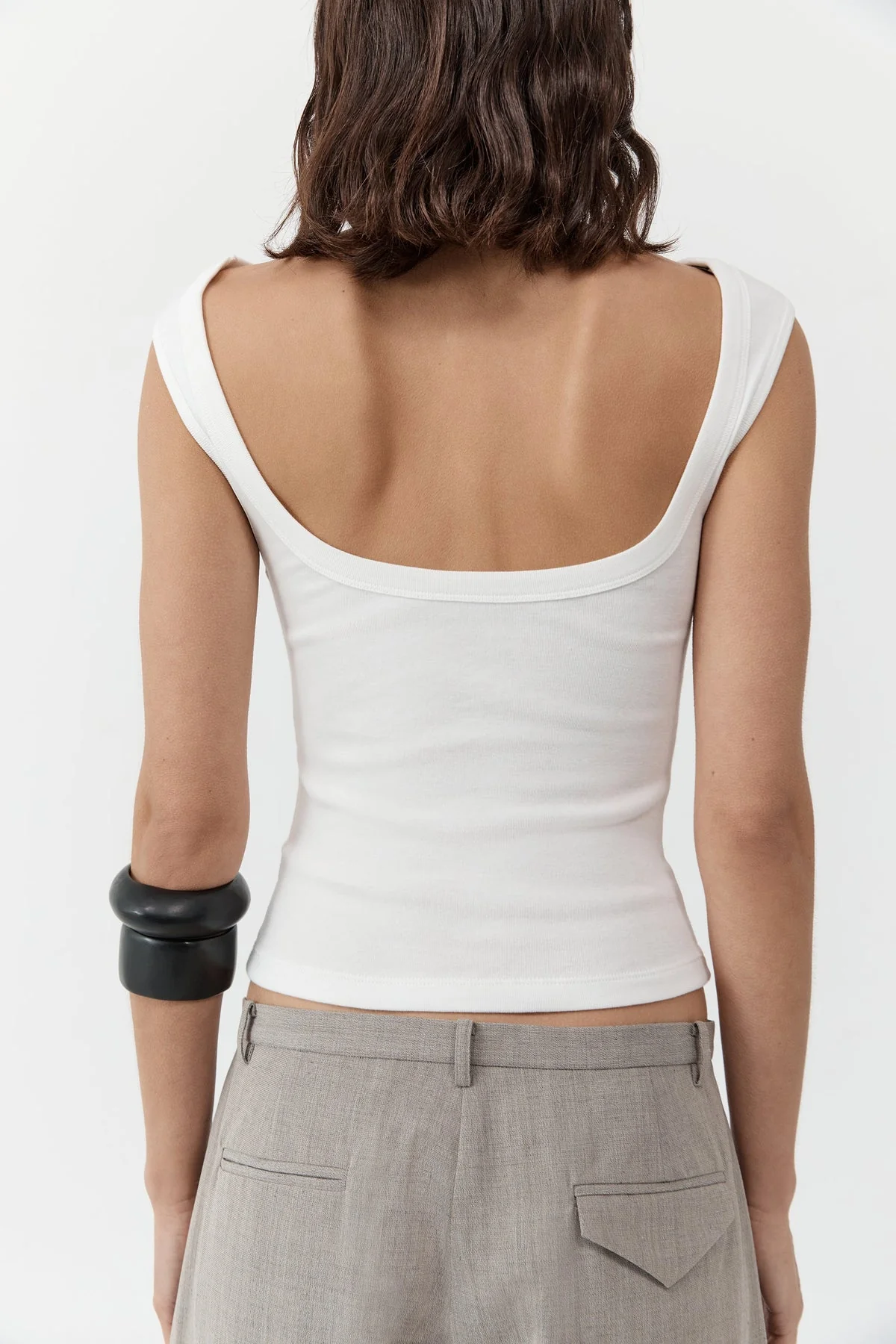 ST. Agni | Organic Cotton Ballerina Top - White - Image 9