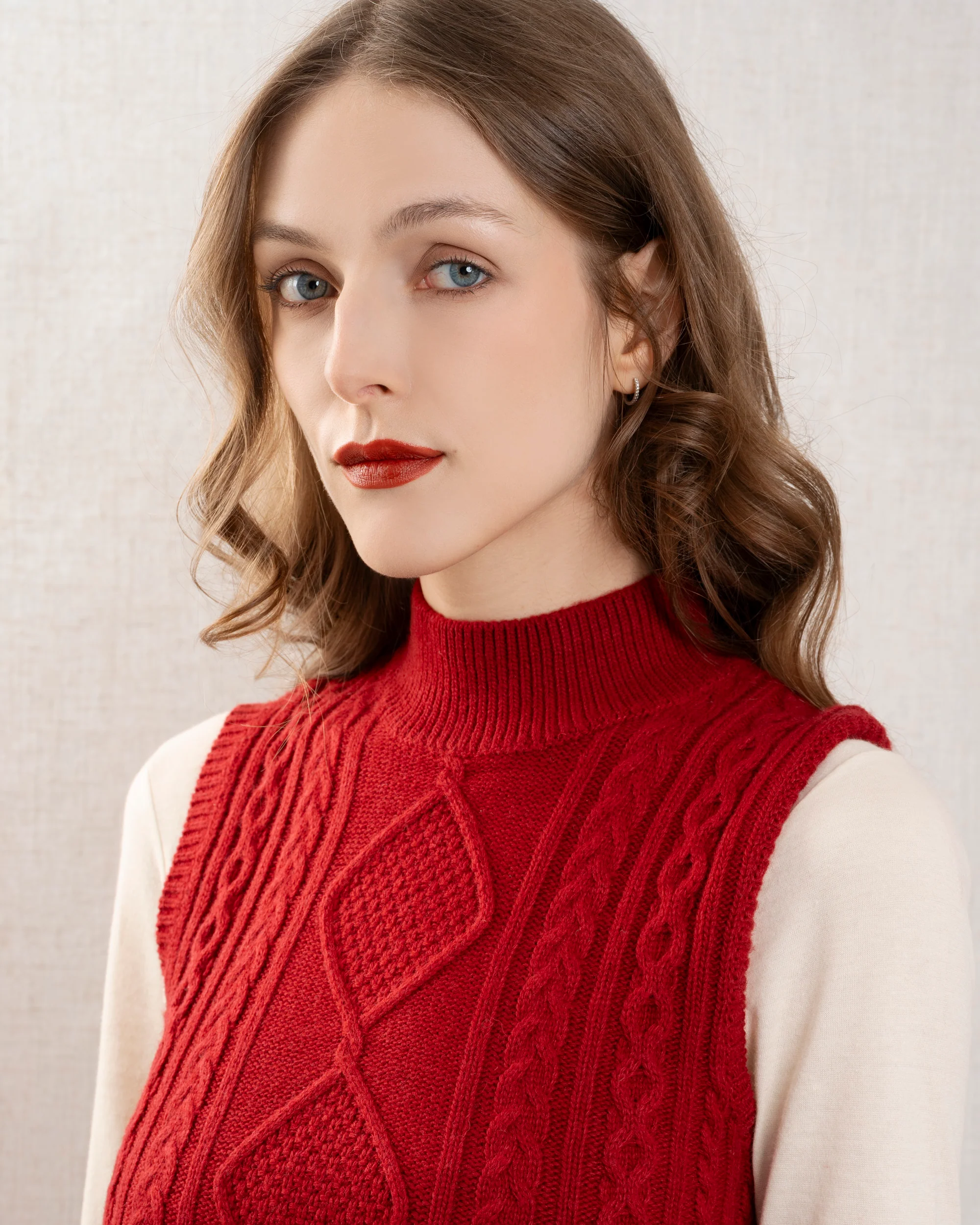 Staud | Charade Sweat Dress - Wool Blend Midi in Rouge - Image 5