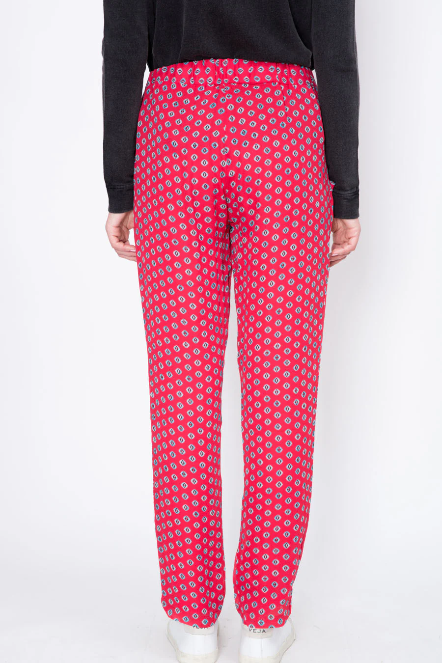 Toupy | Straight Leg Crepe Pants - Relaxed Fit with Side Pockets - Image 4