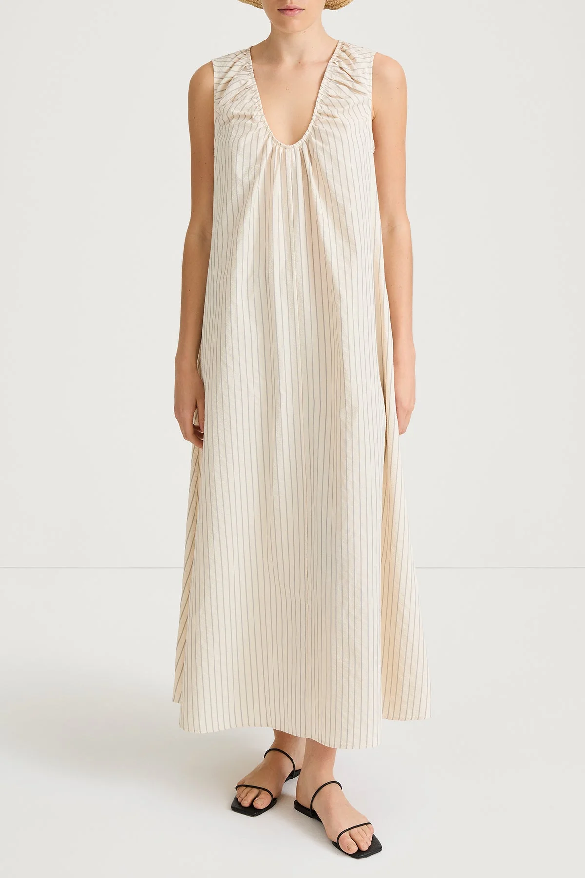 Stylein | Jaisie Column Dress Cream-Stripe