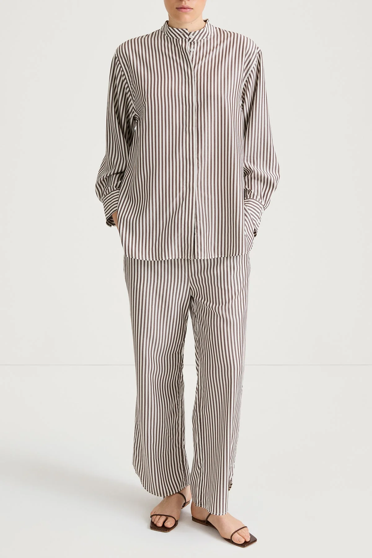 Stylein | Mandria Shirt - Brown-Stripe