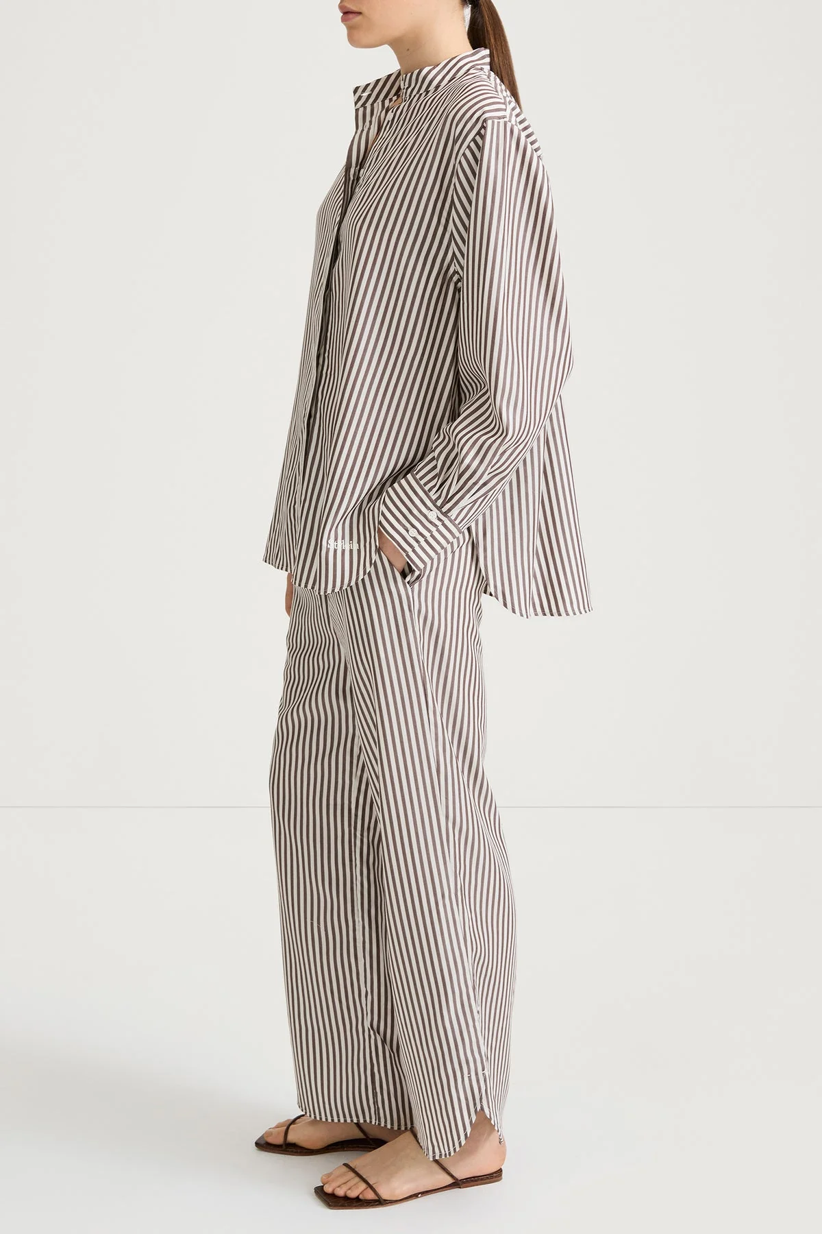 Stylein | Mandria Shirt - Brown-Stripe - Image 4