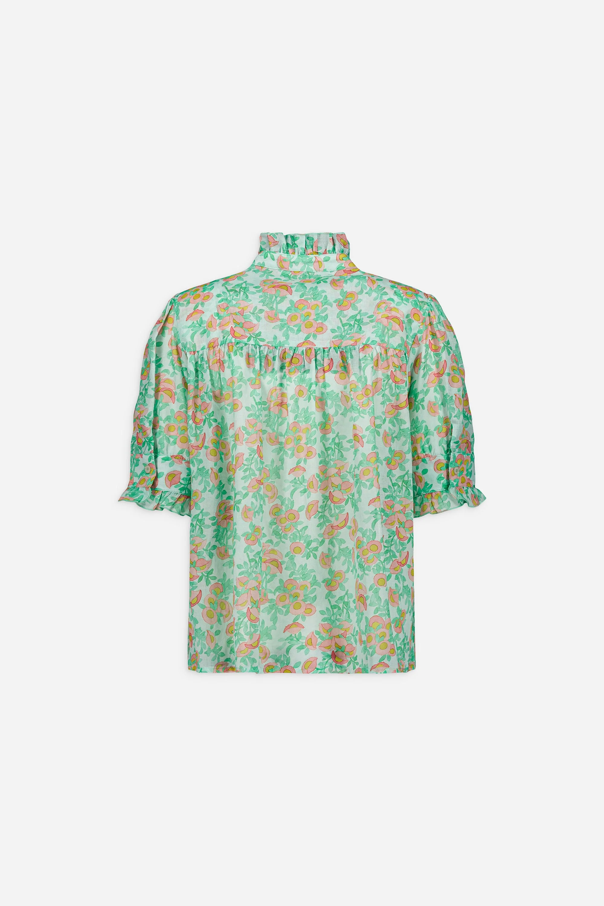 Suzie Winkle | Leona Oversized Blouse - Cotton-Linen with Ruffle Collar Melrose - Image 4