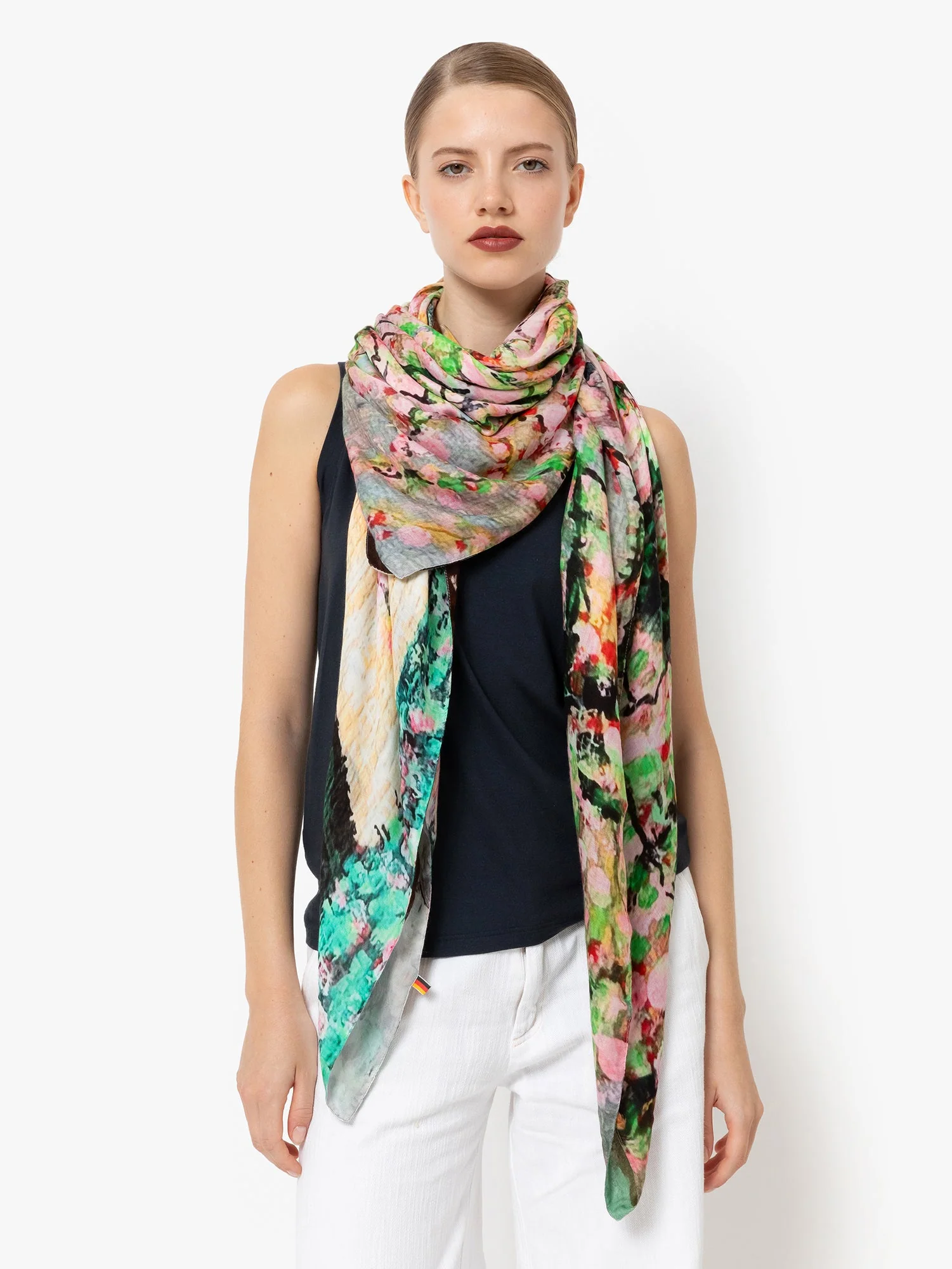 Women's Scarf Silk-Modal-Blend Lux - Pink-Blossom - Image 6