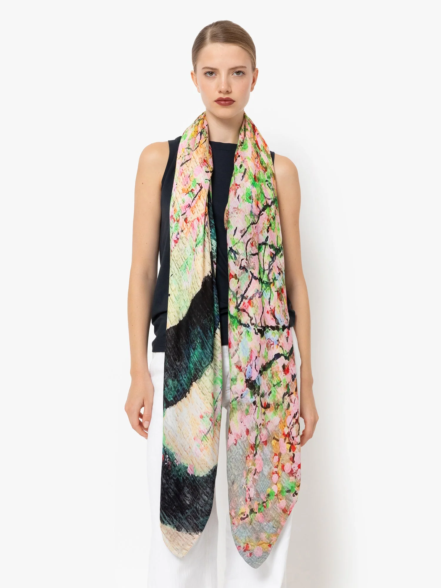Women's Scarf Silk-Modal-Blend Lux - Pink-Blossom - Image 7