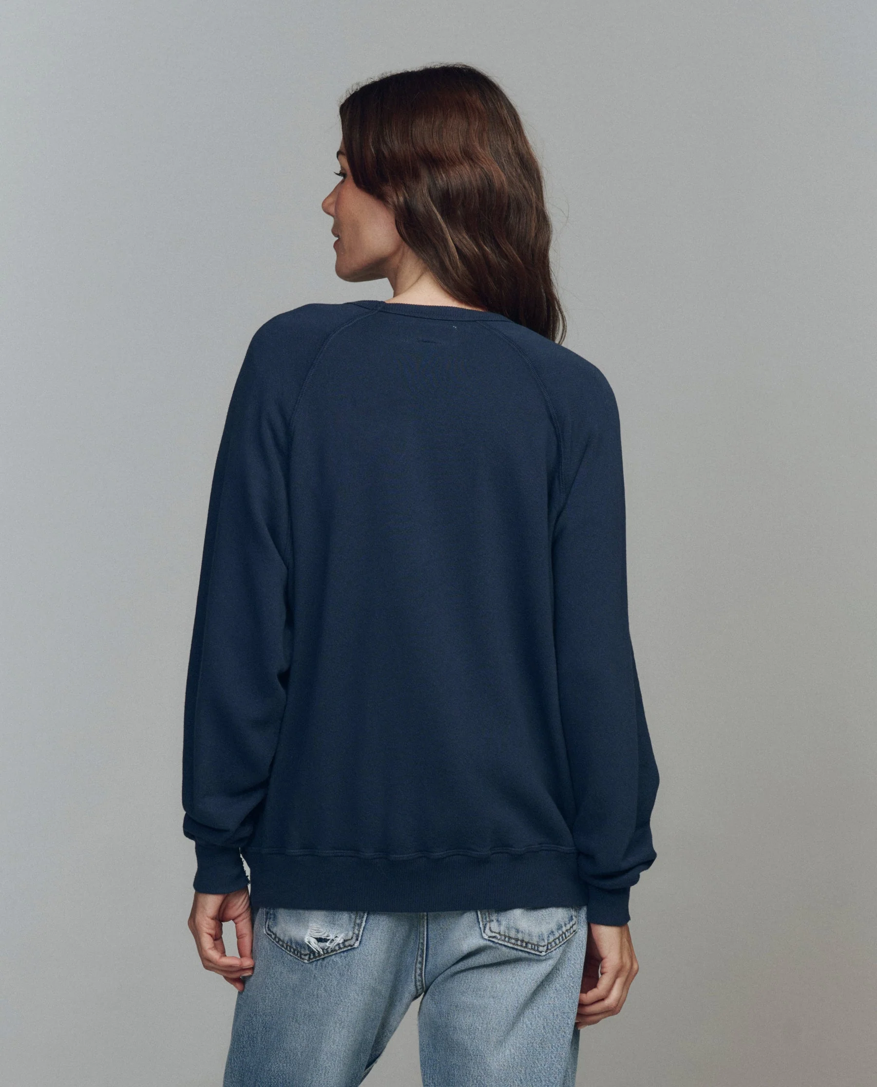 The Great | College Deer Sweatshirt - Navy - Image 2