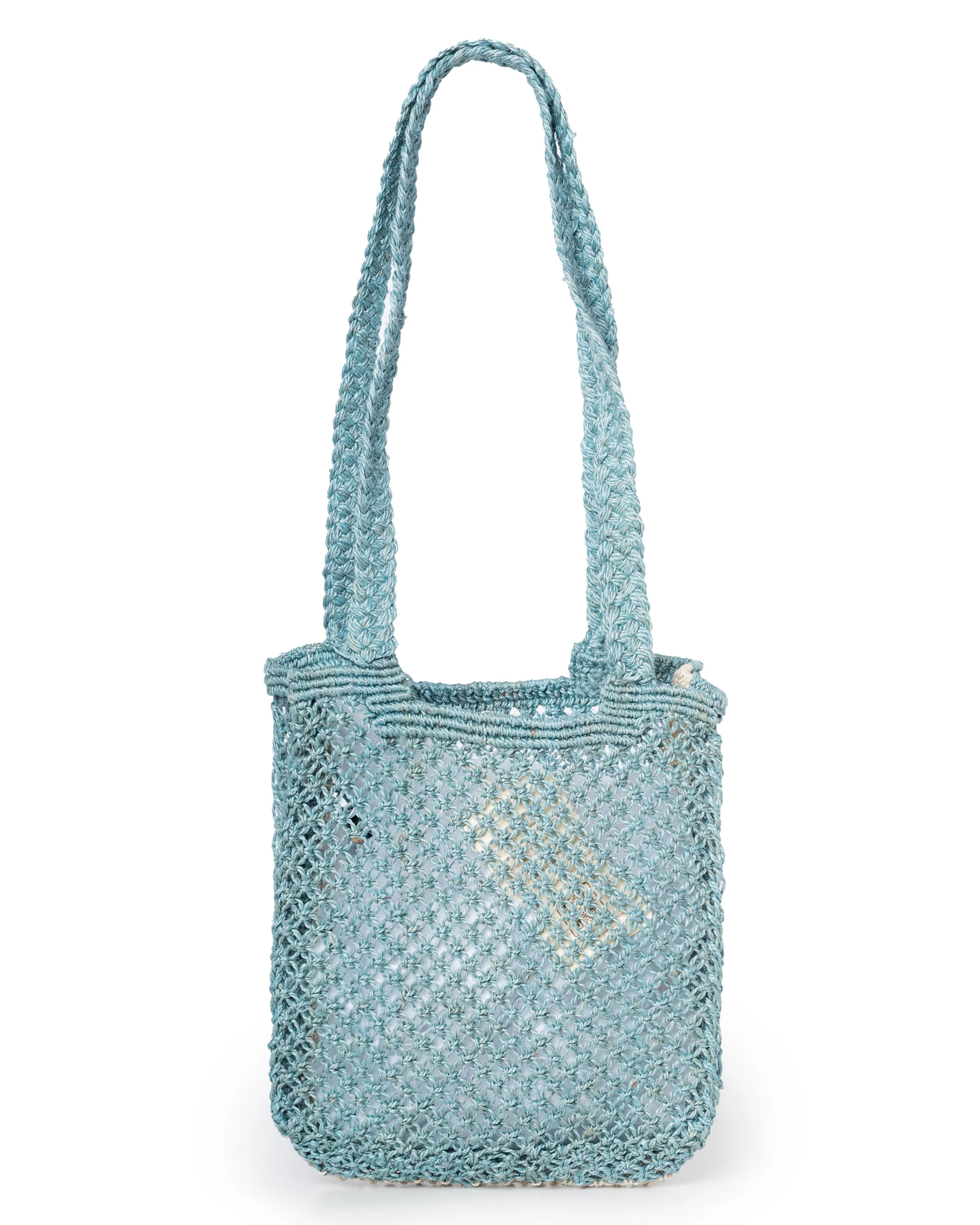 The Jacksons | Cara Wink Jute Beach Bag - Blue Sky - Image 2