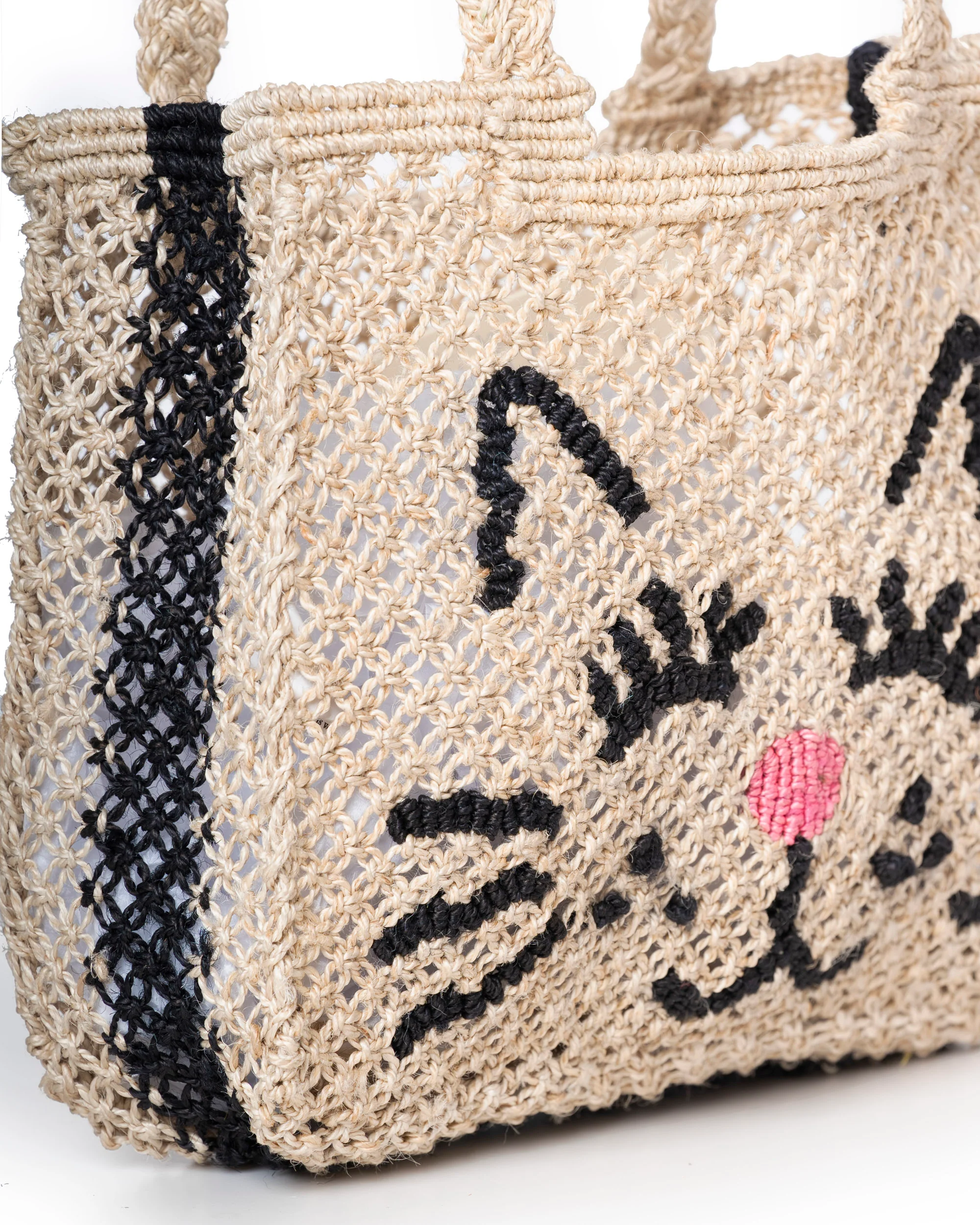The Jacksons | Beach Bag Sofie Cat Face Natural - Image 4