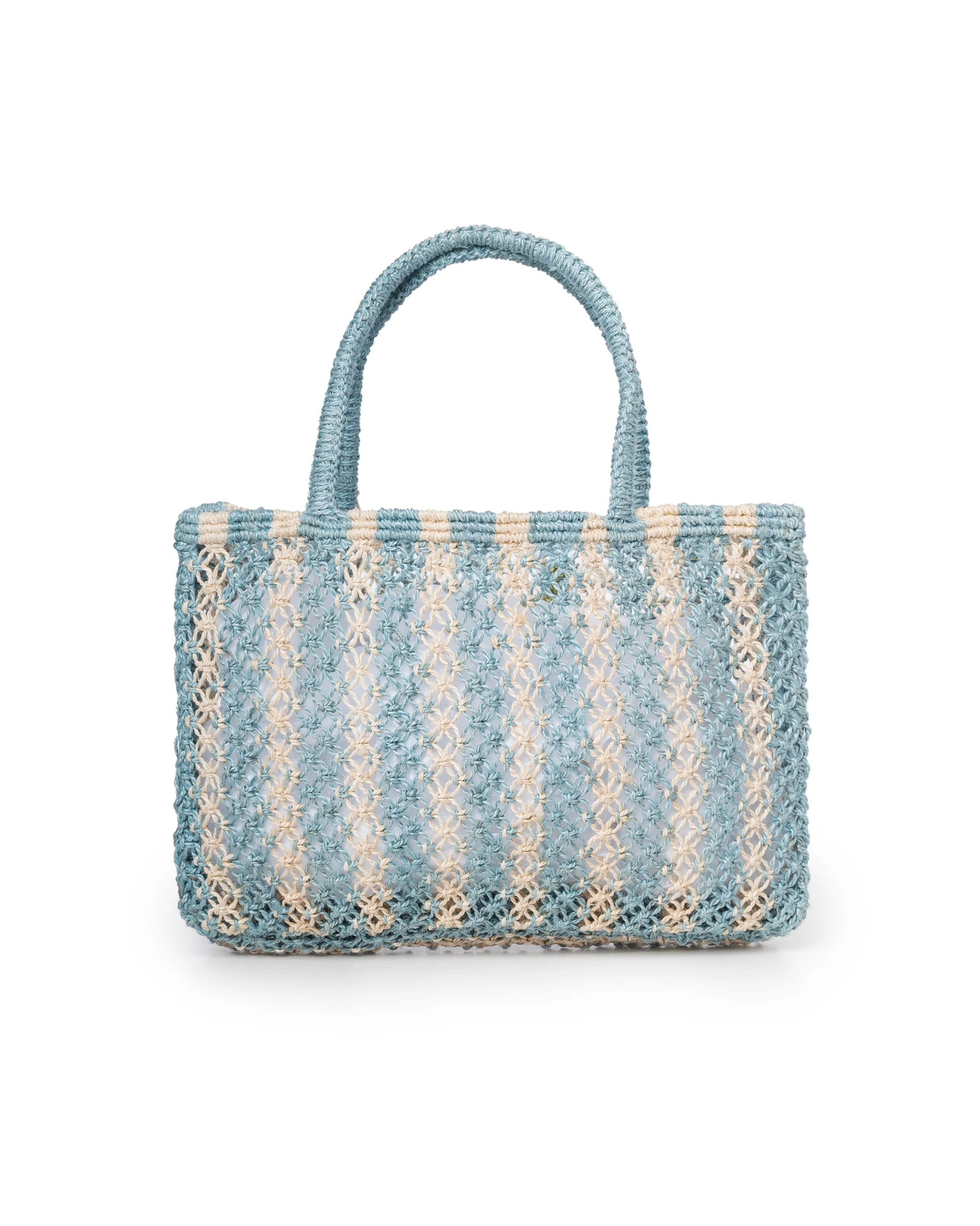 Women's Jute Beach Bag - Lemon | Large Eco-Friendly Seaside Tote Sky-Natural - Image 2