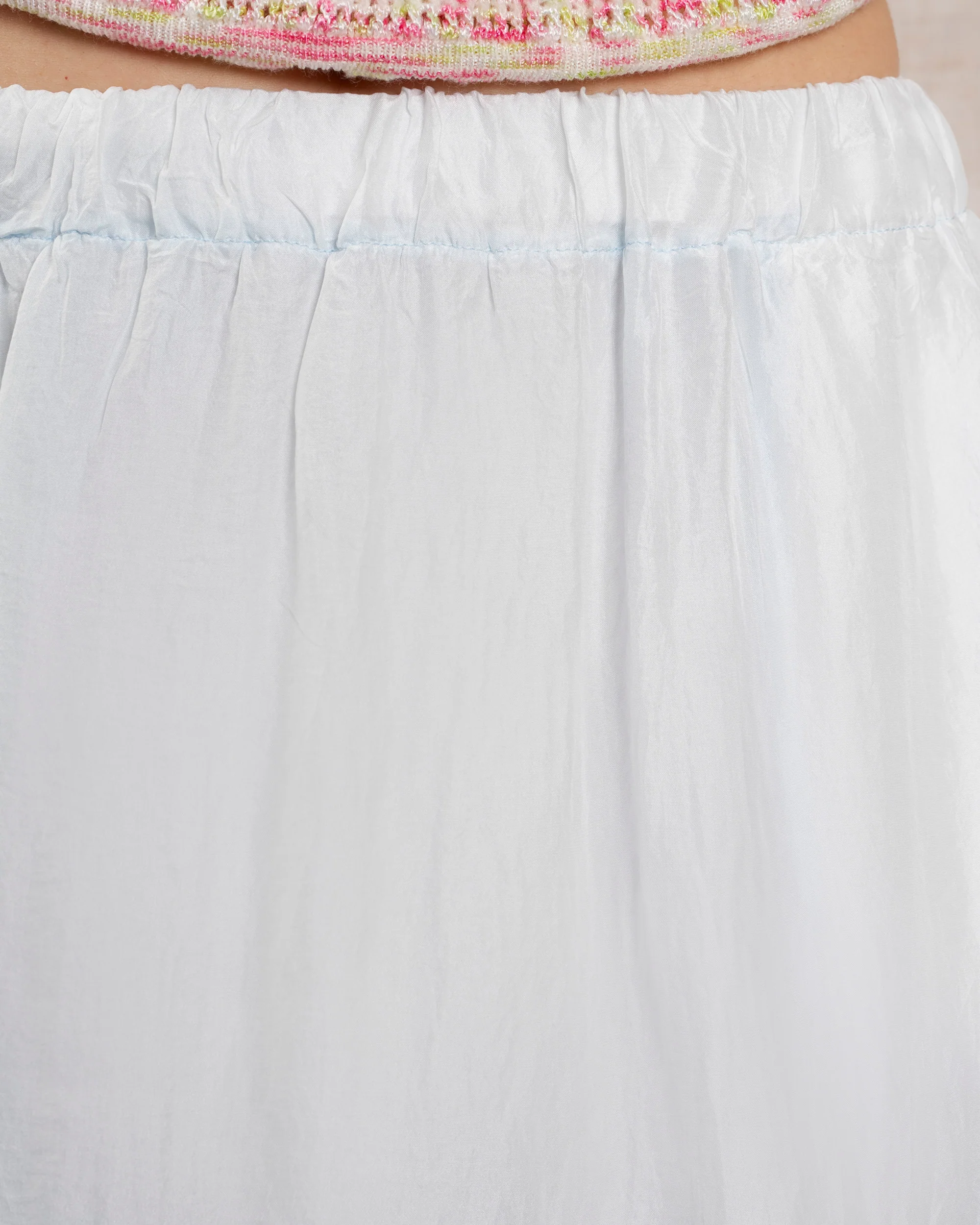 Theavant | La Fille Pleated Mini Skirt - Piqué Light-Blue - Image 5