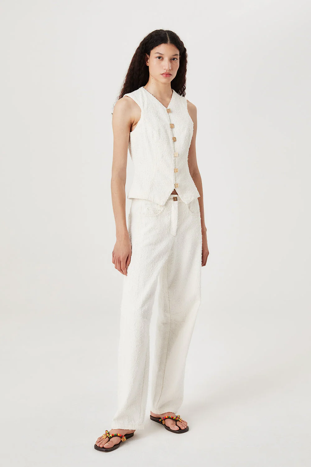 Tresse | Pio Balloon Pant - White Cotton Wide Leg - Image 7