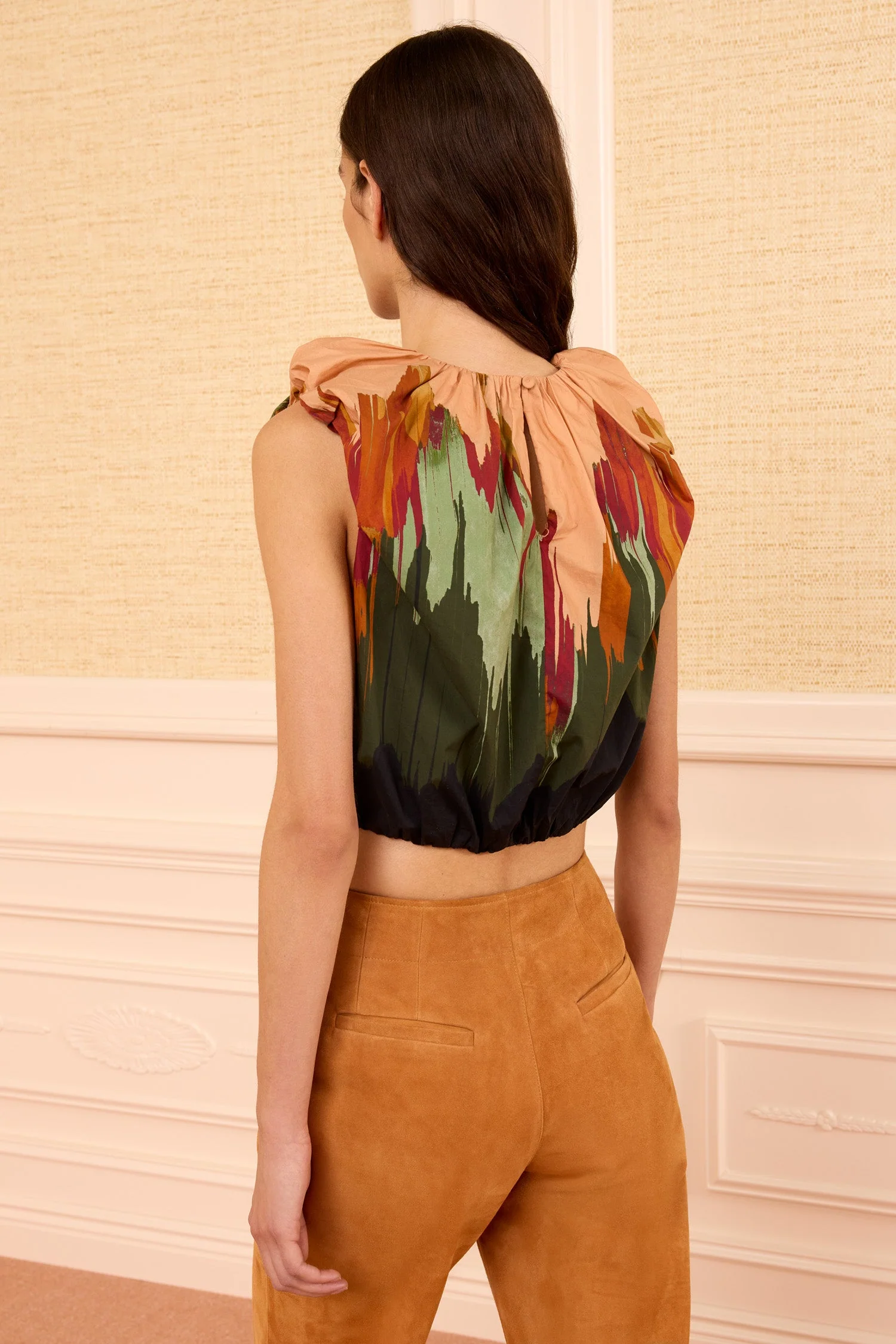 Ulla Johnson | Gracie Cropped Blouse - Dip-Dye Agate - Image 5