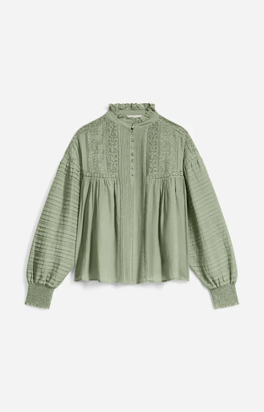 Vanessa Bruno | Broderie Anglaise Blouse - Almond Amande - Image 2