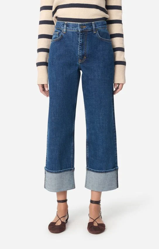 Vanessa Bruno Women's High-Waist Straight Leg Structured Denim Jeans - Blue Royal - Image 2