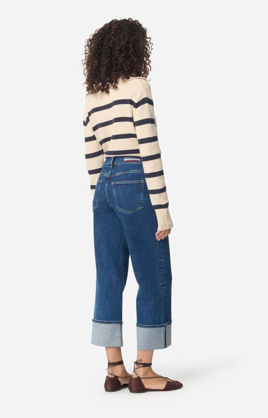 Vanessa Bruno Women's High-Waist Straight Leg Structured Denim Jeans - Blue Royal - Image 5