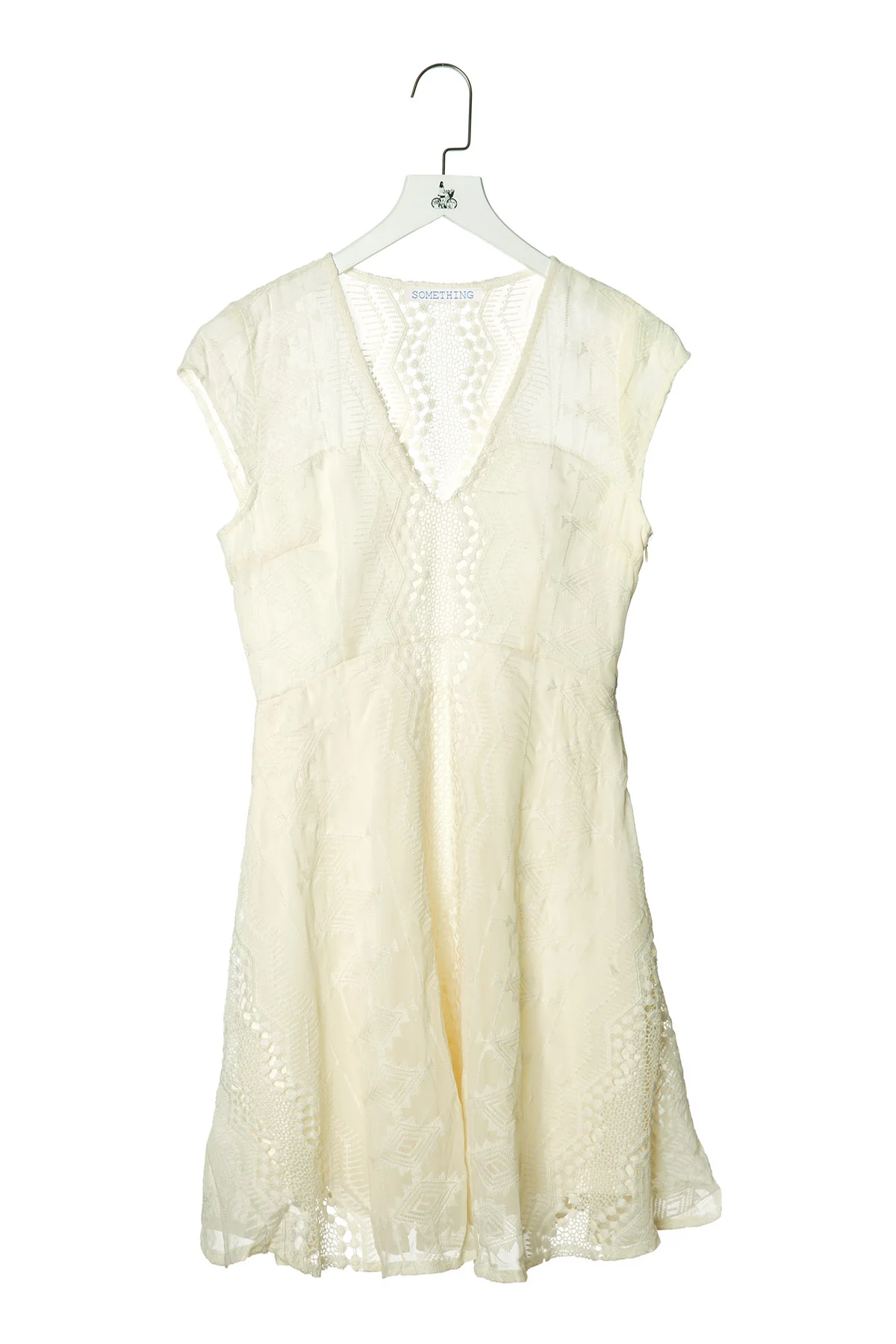 Something | V-neck Lace Dress - Fit-and-Flare - Image 5