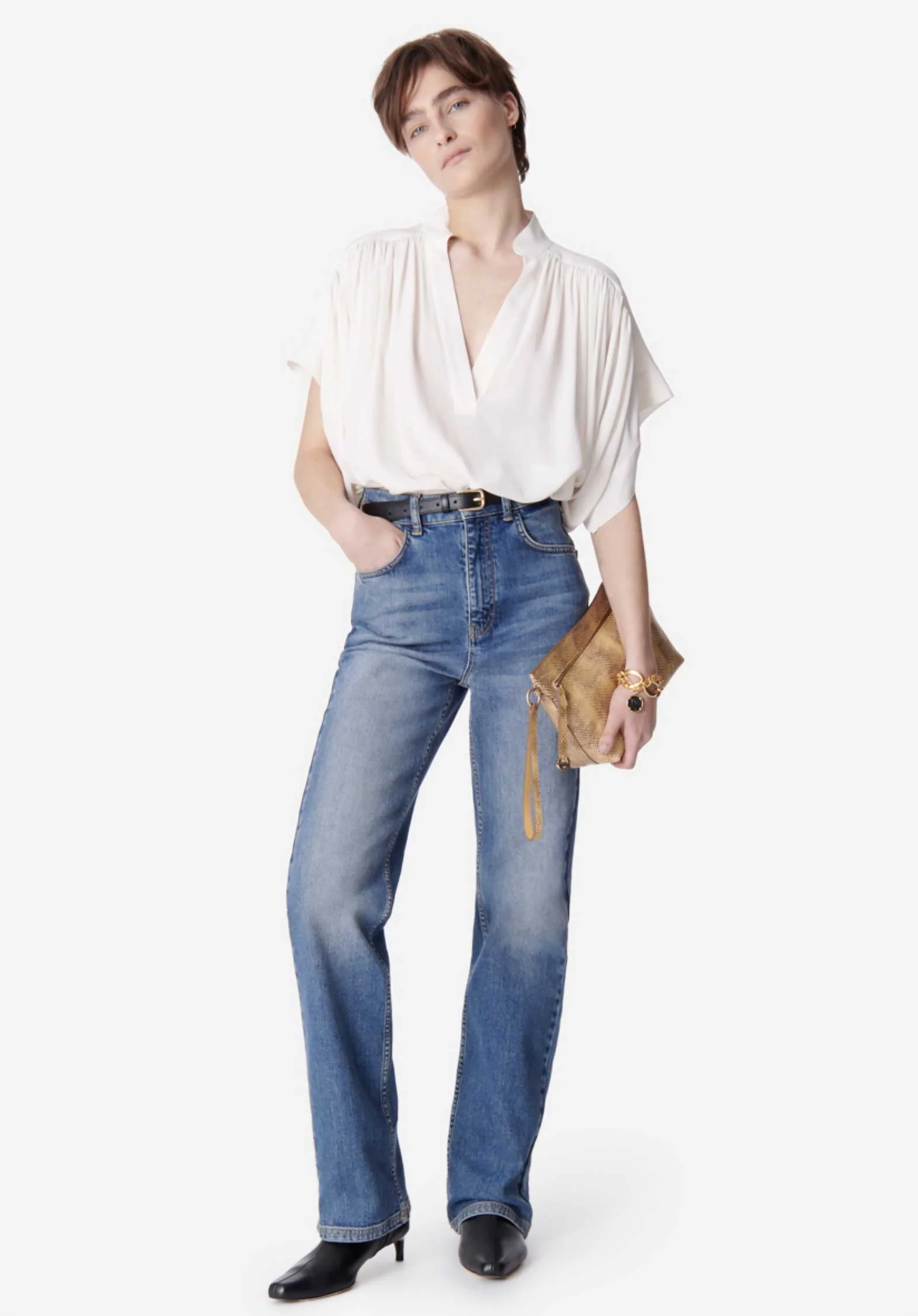 Vanessa Bruno | Sculpted Cotton Blend Blouse - White - Image 4