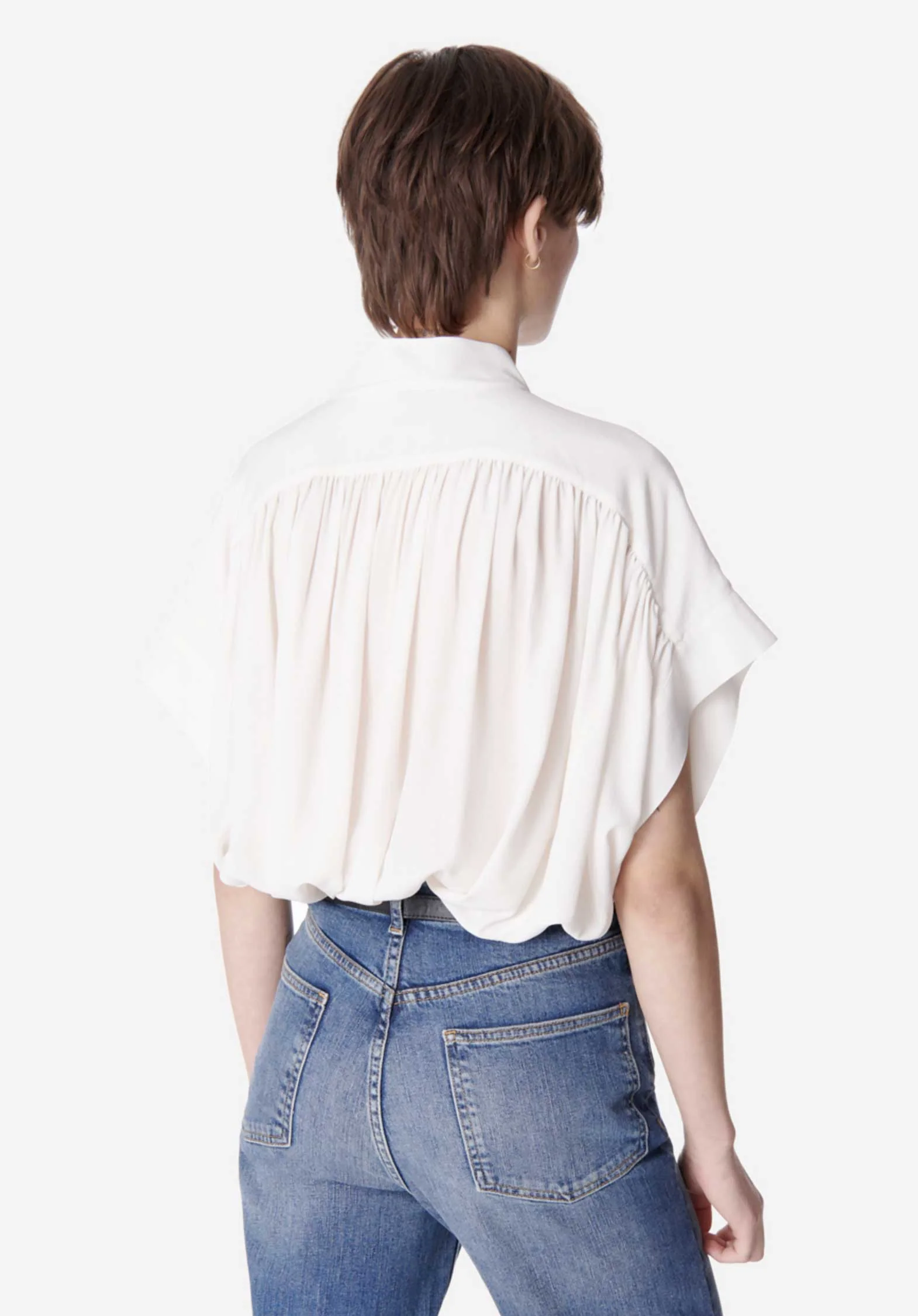 Vanessa Bruno | Sculpted Cotton Blend Blouse - White - Image 5
