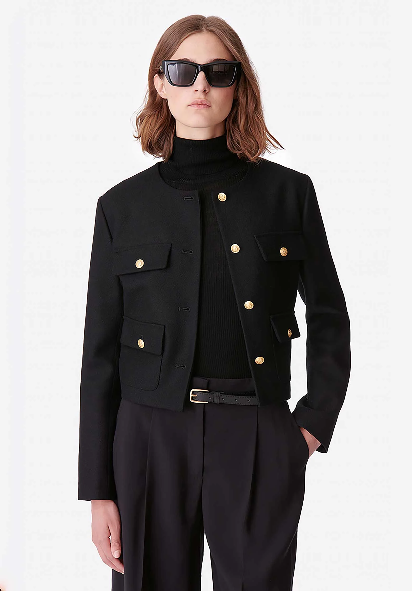 Vanessa Bruno | Deana Cropped Wool-Blend Jacket - Black