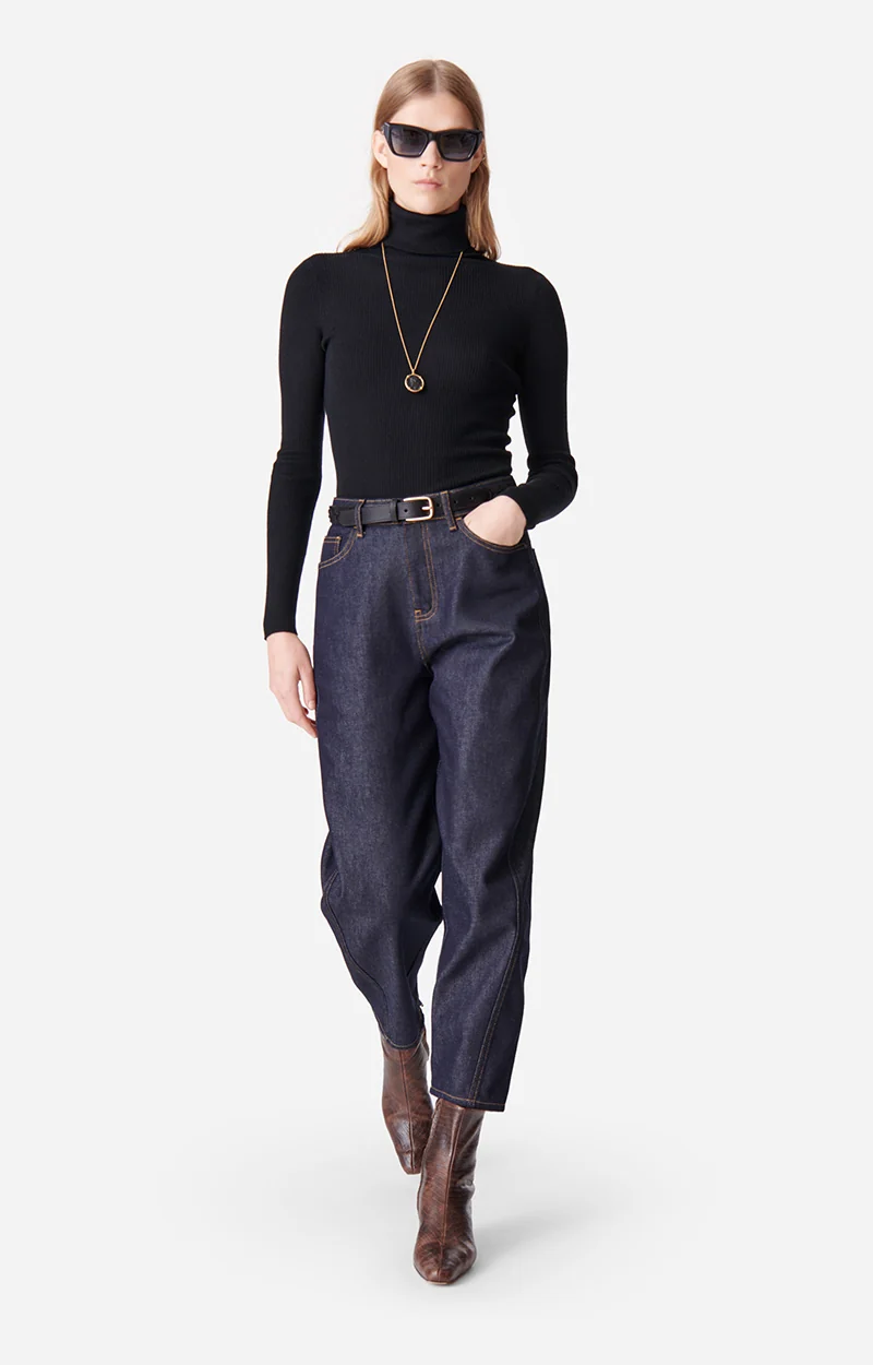 Vanessa Bruno | Caleb High-Rise Barrel Jeans - Indigo Denim - Image 4
